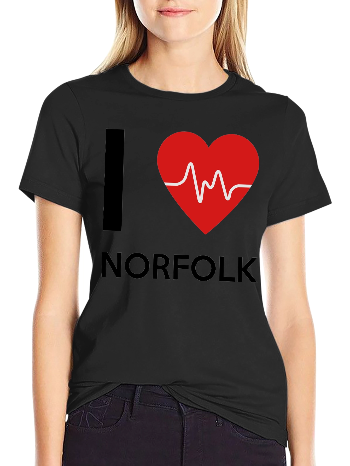 I Heart Norfolk T-Shirt - Black