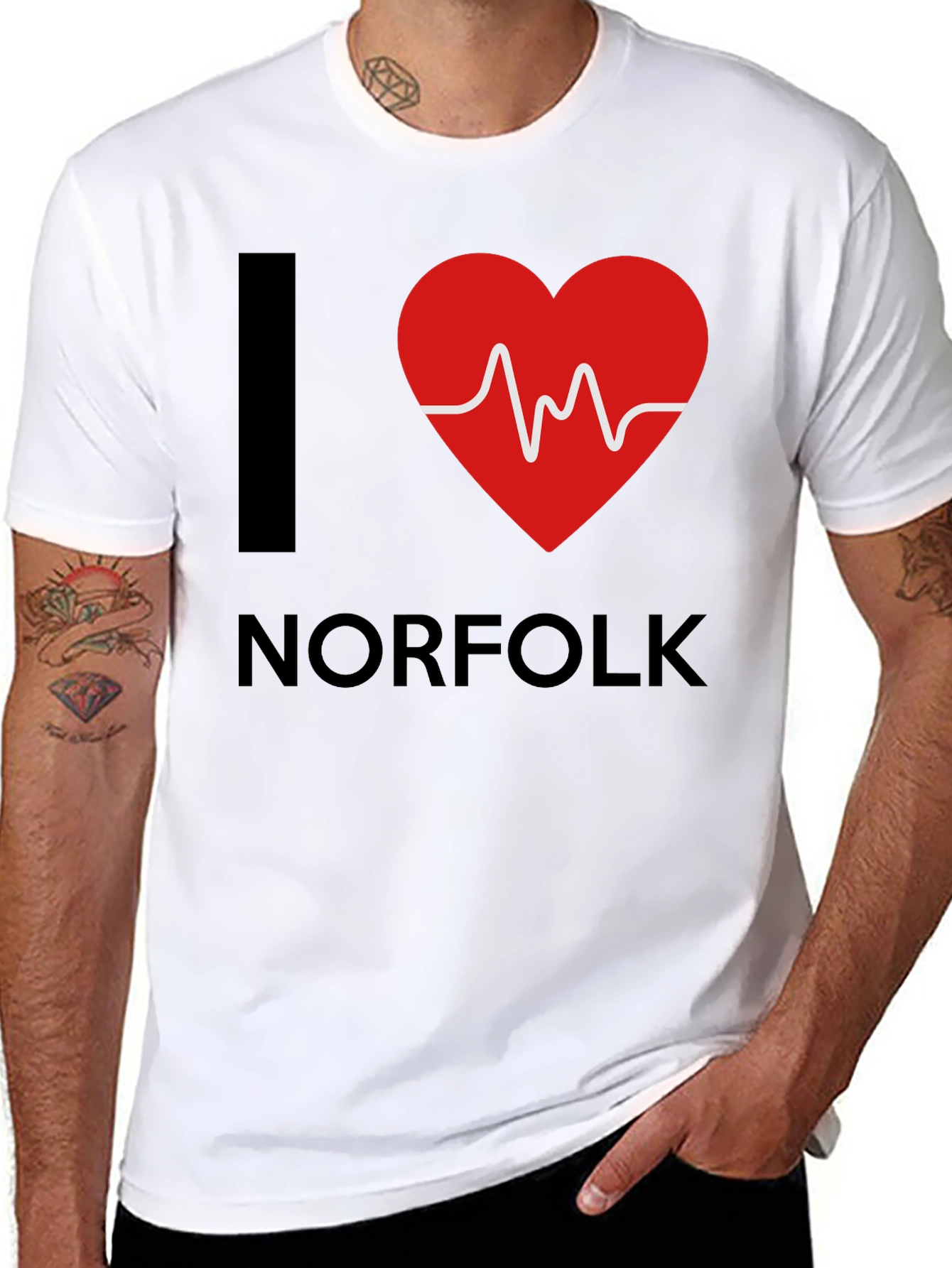 I Heart Norfolk T-Shirt - Black