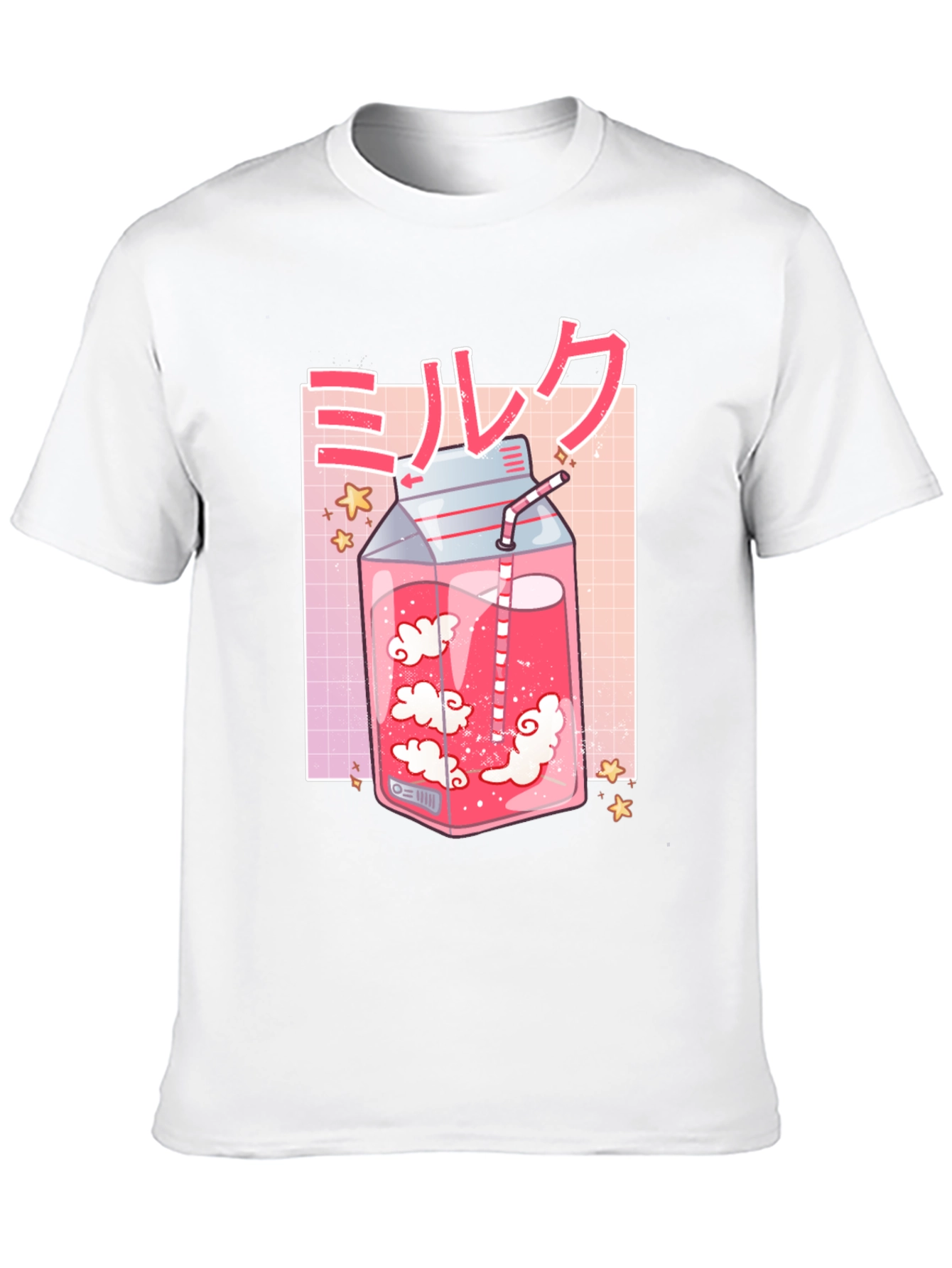 Anime Milk T-Shirt - Kawaii Aesthetic Tee