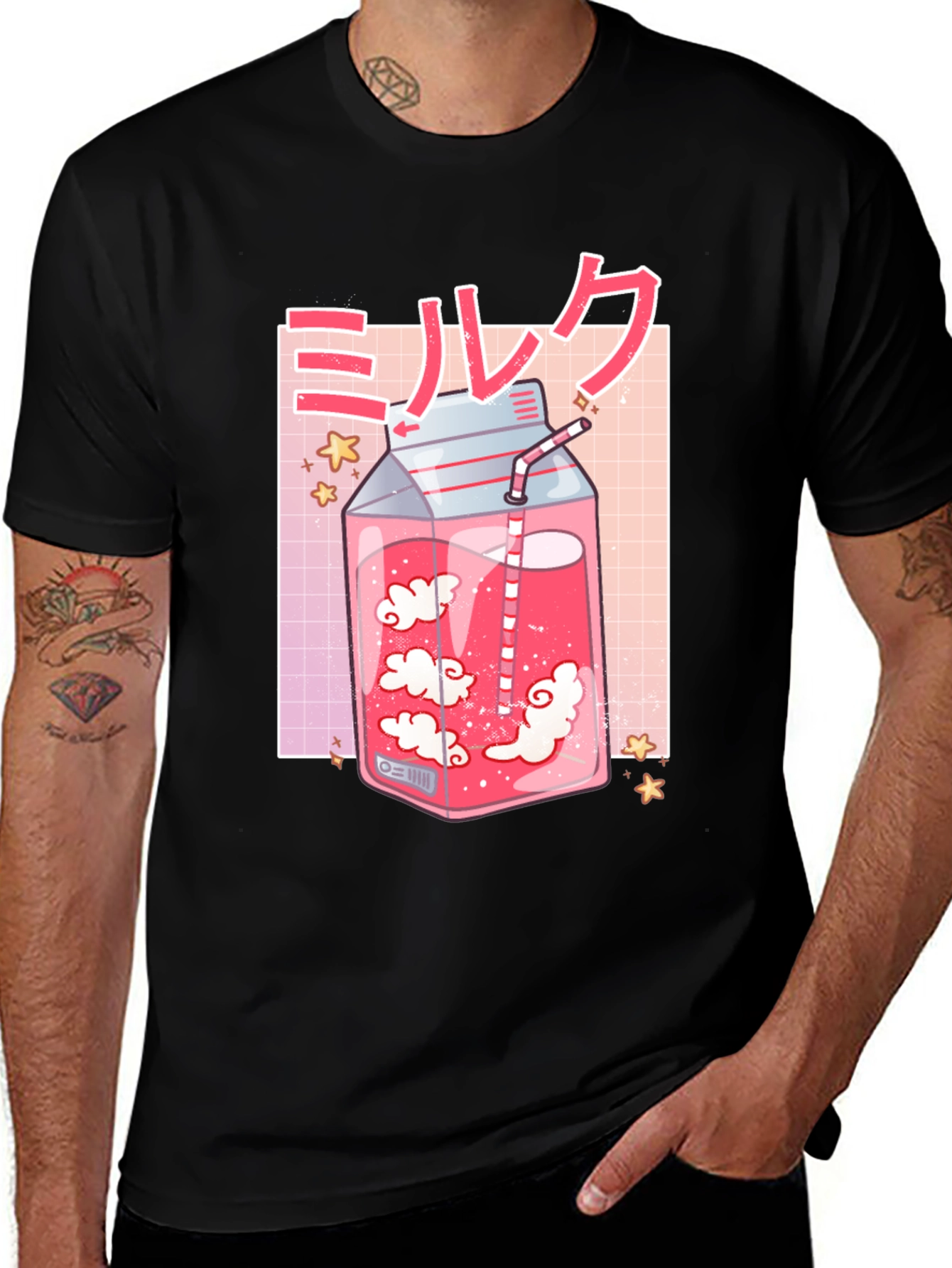 Anime Milk T-Shirt - Kawaii Aesthetic Tee