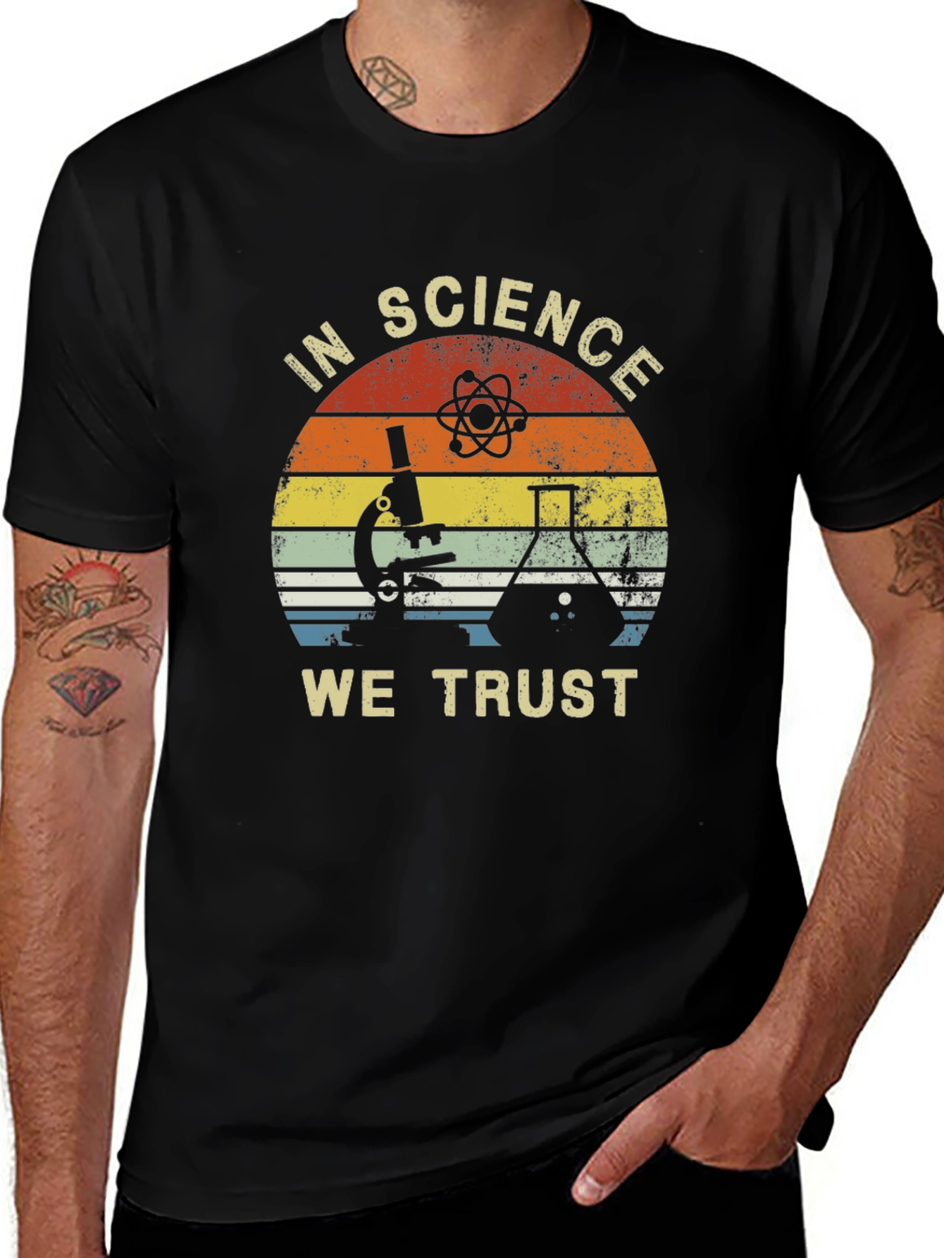 In Science We Trust Black T-Shirt