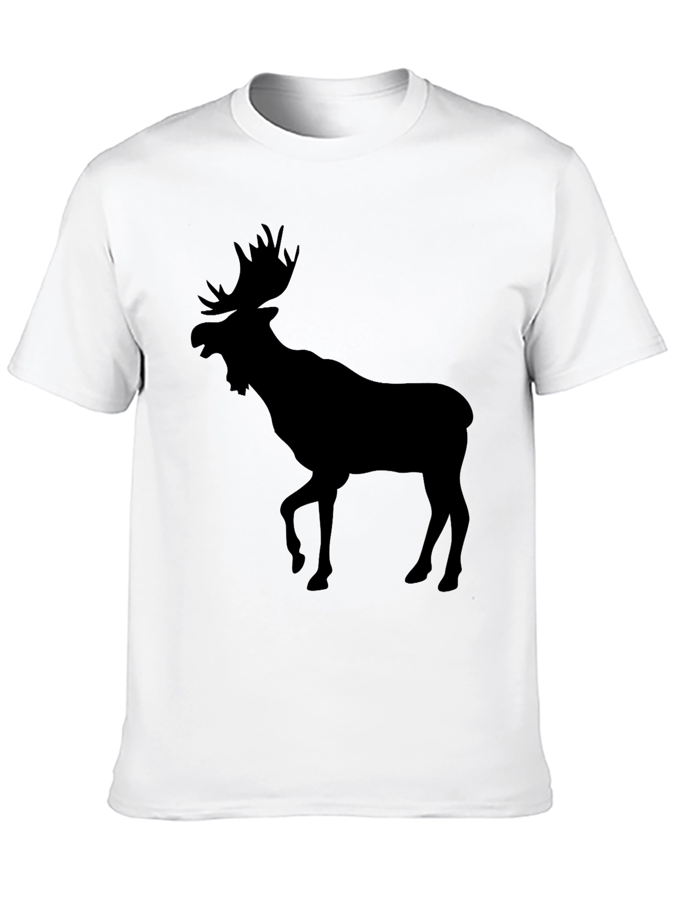 Moose Silhouette T-Shirt - Black Wildlife Tee