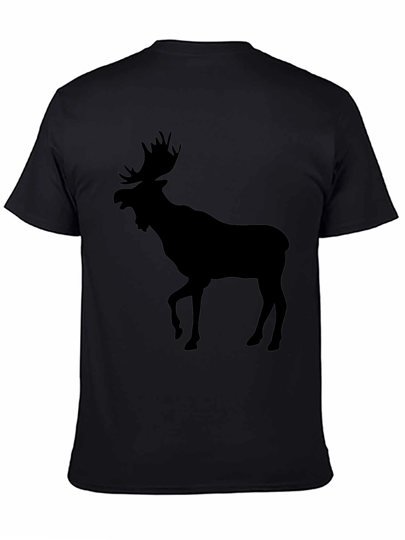 Moose Silhouette T-Shirt - Black Wildlife Tee