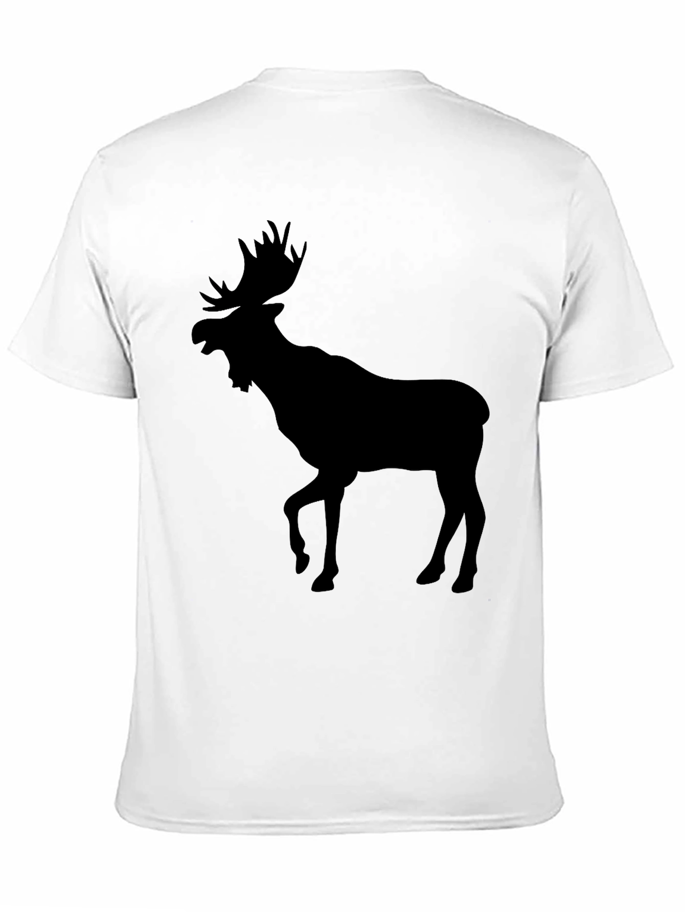 Moose Silhouette T-Shirt - Black Wildlife Tee
