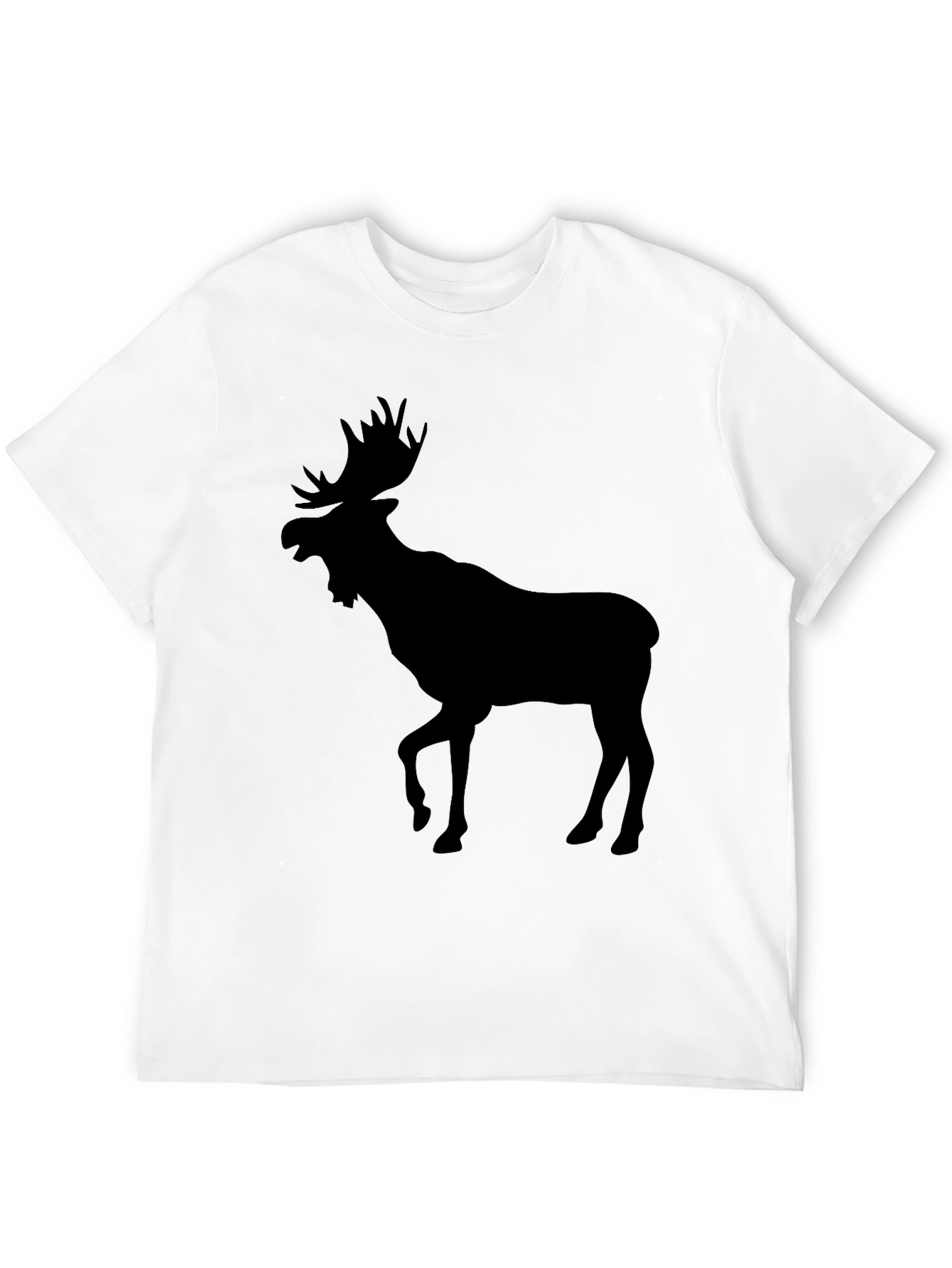 Moose Silhouette T-Shirt - Black Wildlife Tee