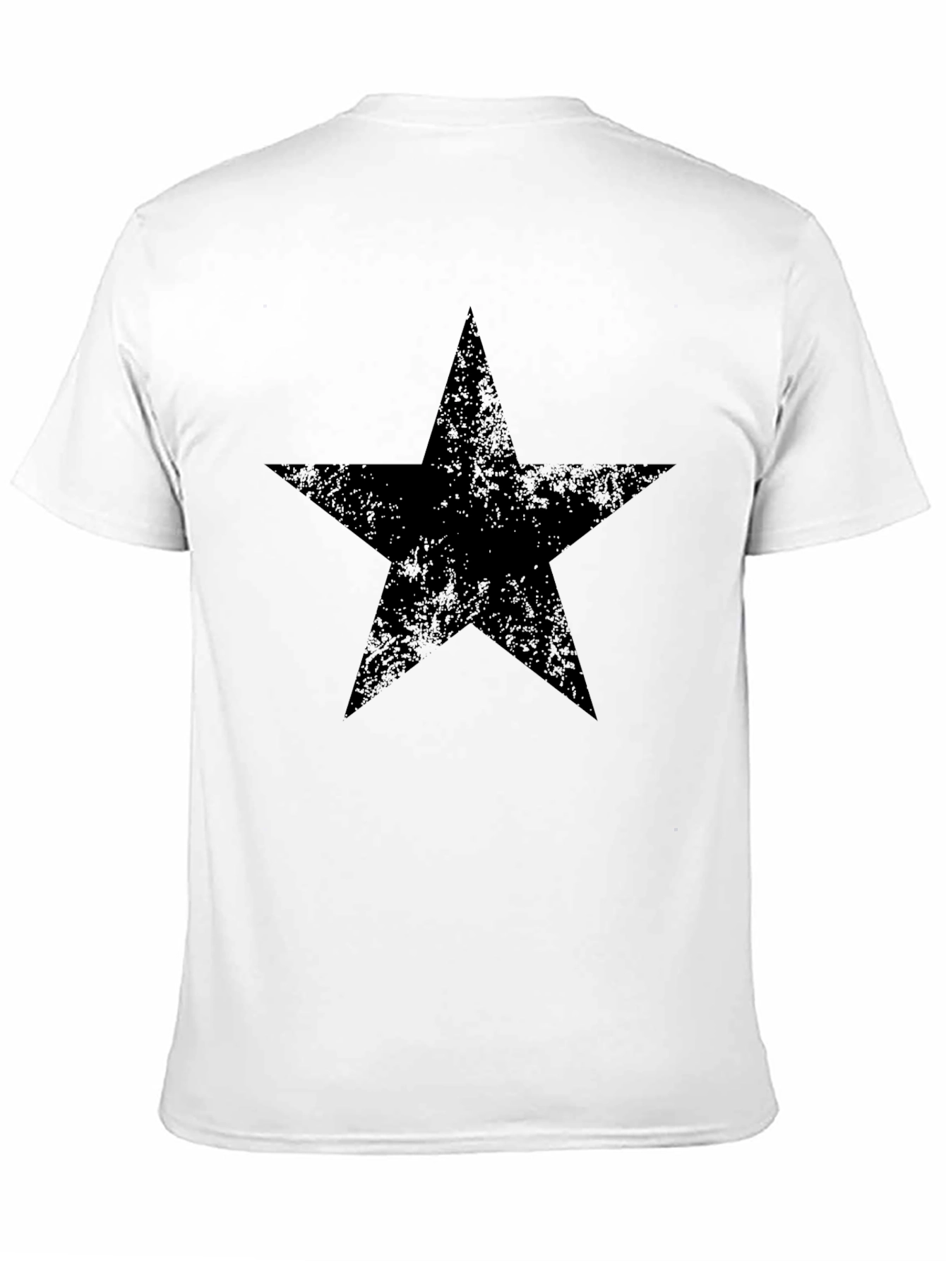 Distressed Star Graphic Black T-Shirt