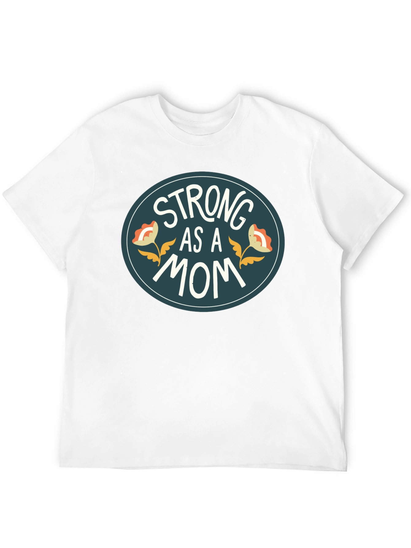 Strong As A Mom Black Graphic Tee