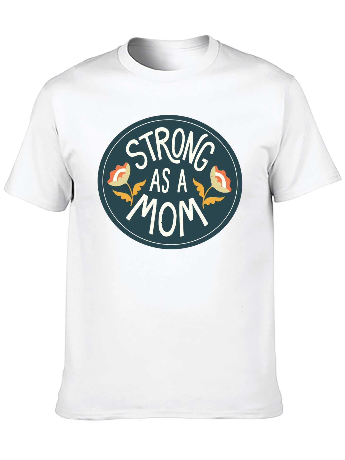 Strong As A Mom Black Graphic Tee