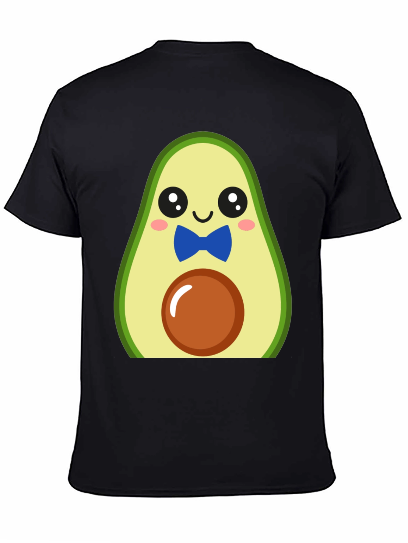 Cute Avocado Cartoon T-Shirt - Mens Black Tee