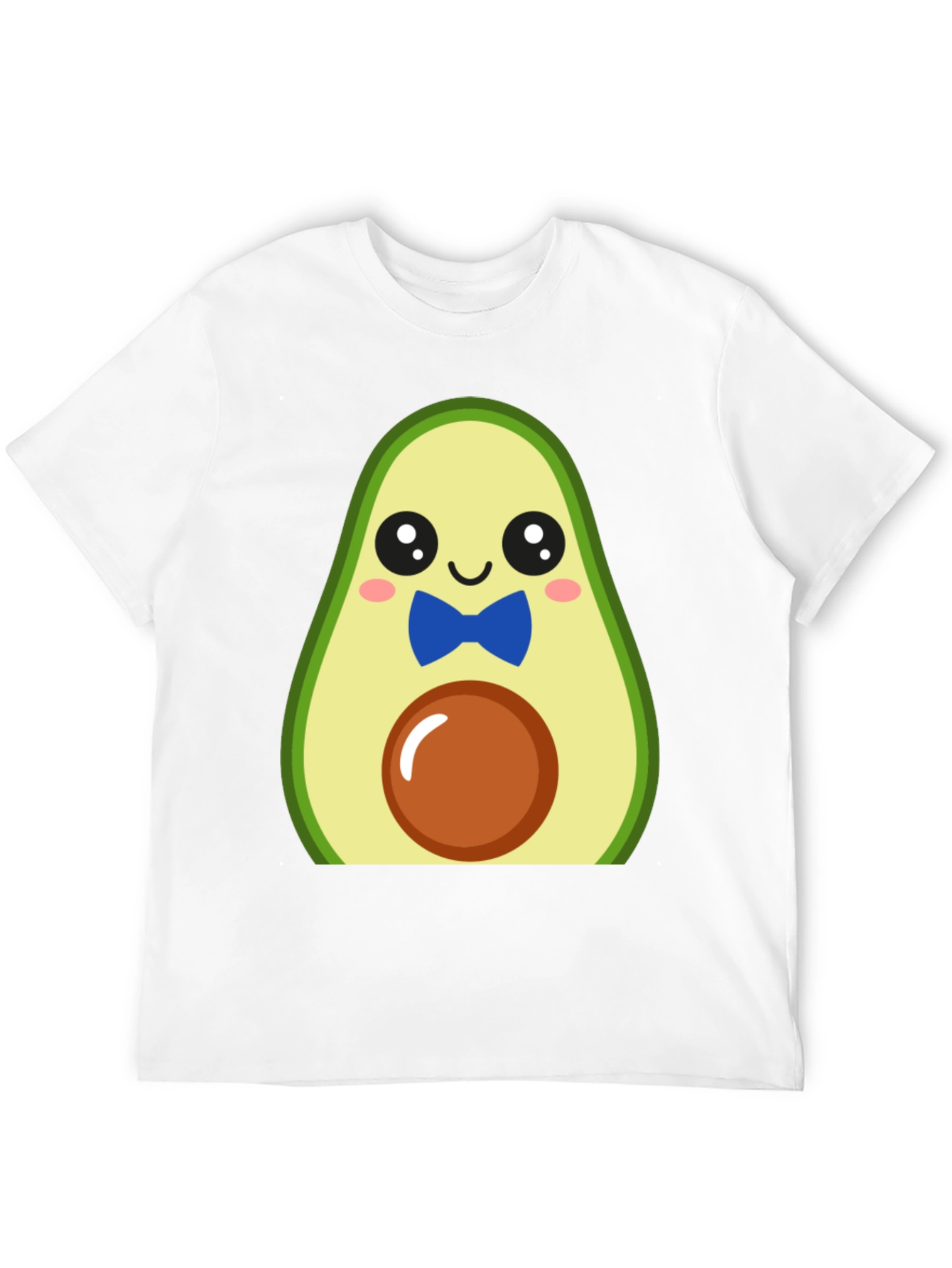 Cute Avocado Cartoon T-Shirt - Mens Black Tee