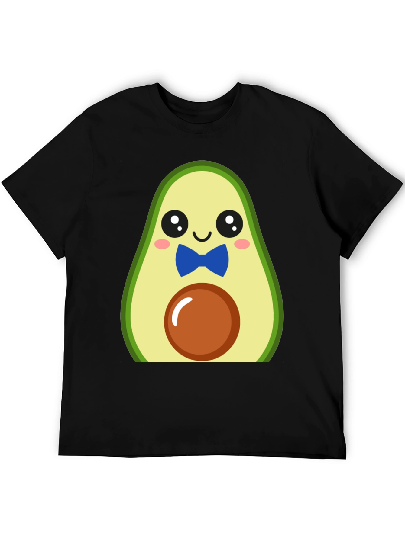 Cute Avocado Cartoon T-Shirt - Mens Black Tee