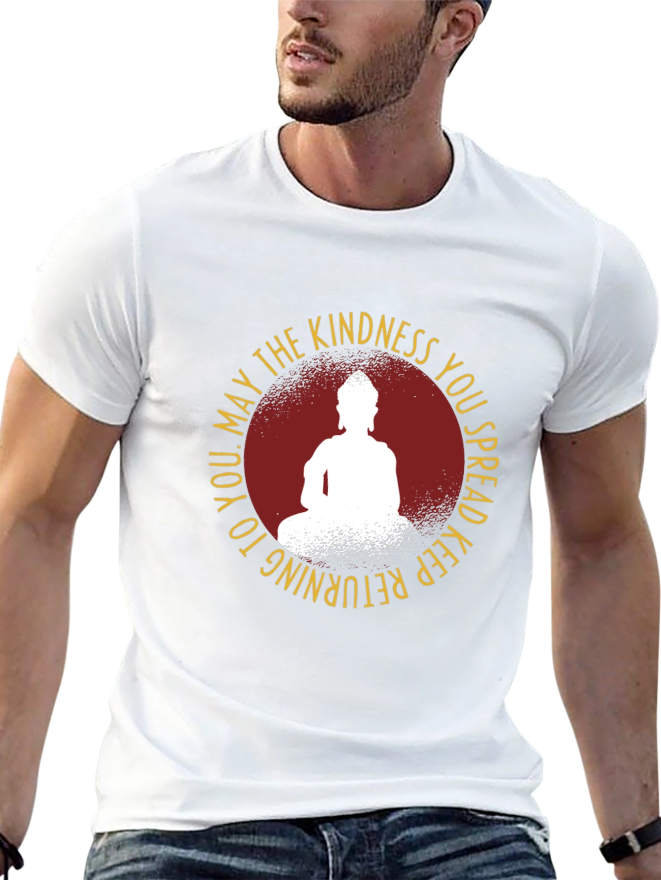 Kindness Buddha Graphic Tee - Black
