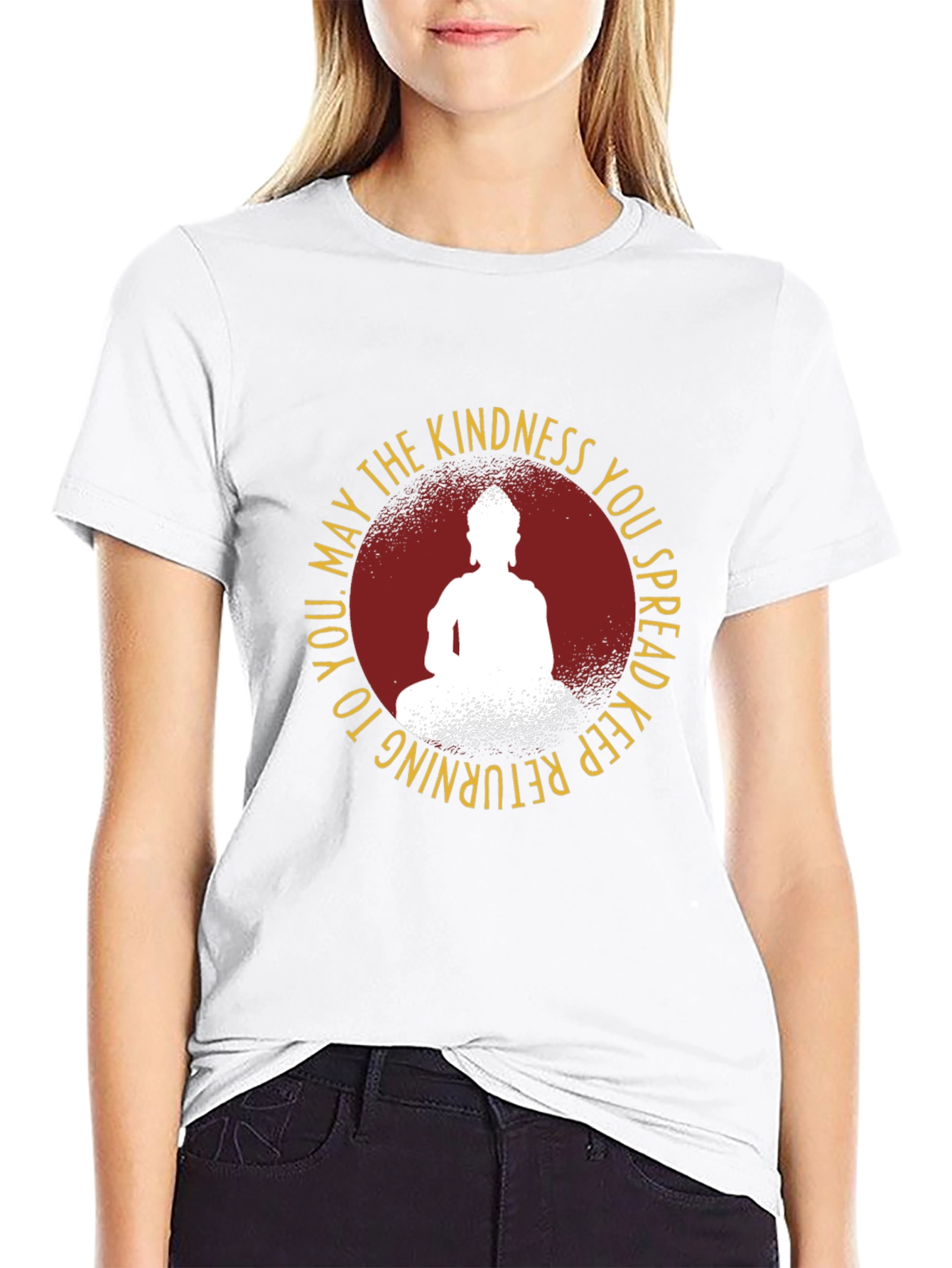 Kindness Buddha Graphic Tee - Black