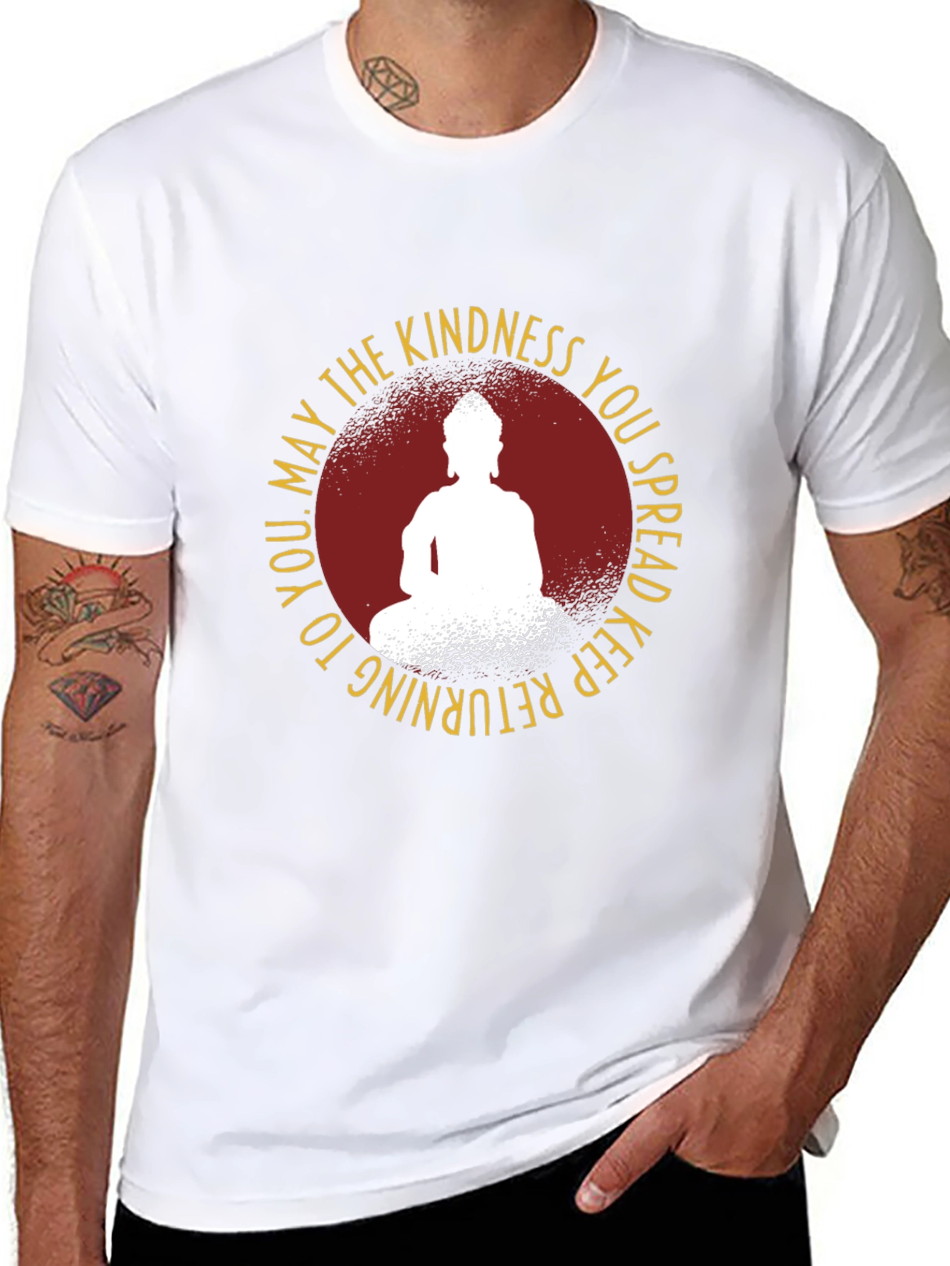 Kindness Buddha Graphic Tee - Black