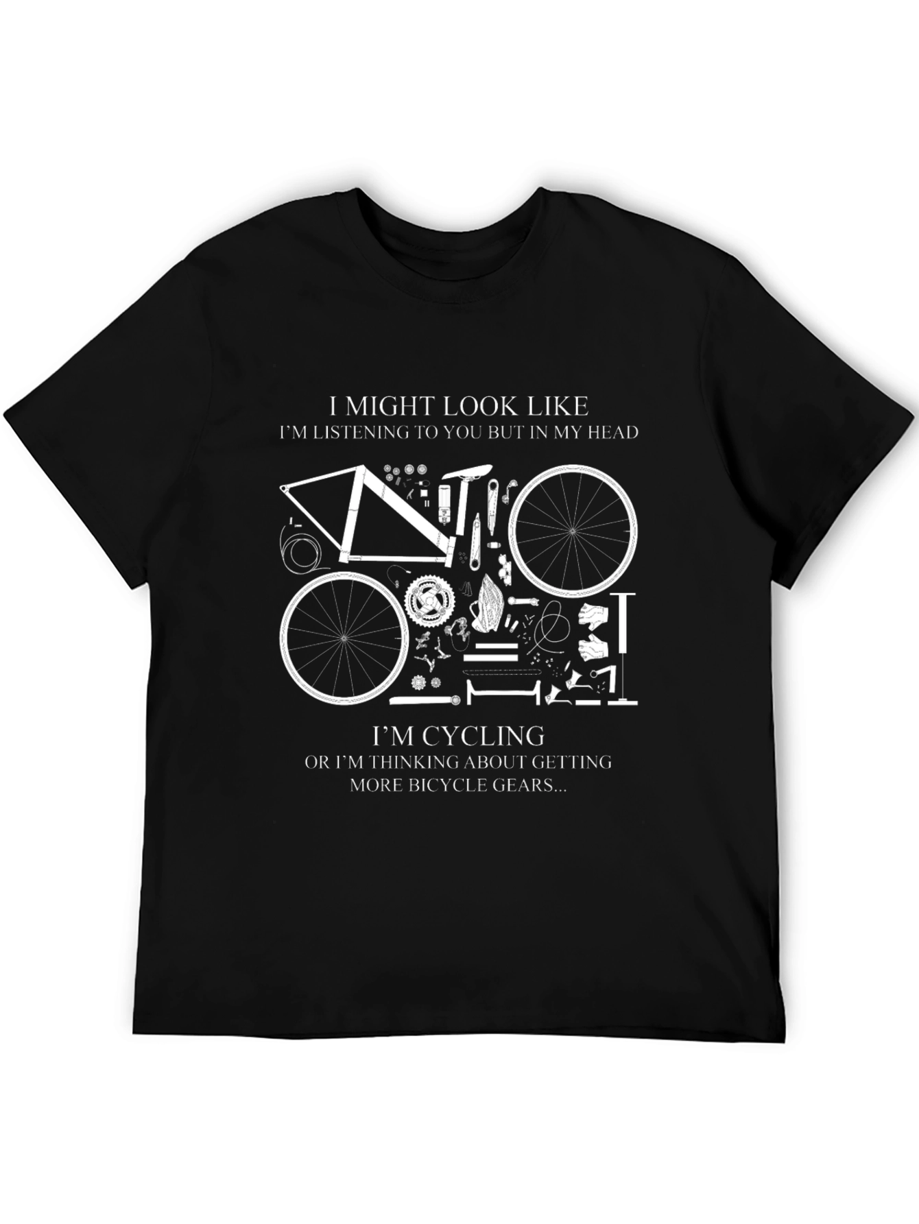 Cycling Mind T-Shirt - Bike Parts Graphic Tee