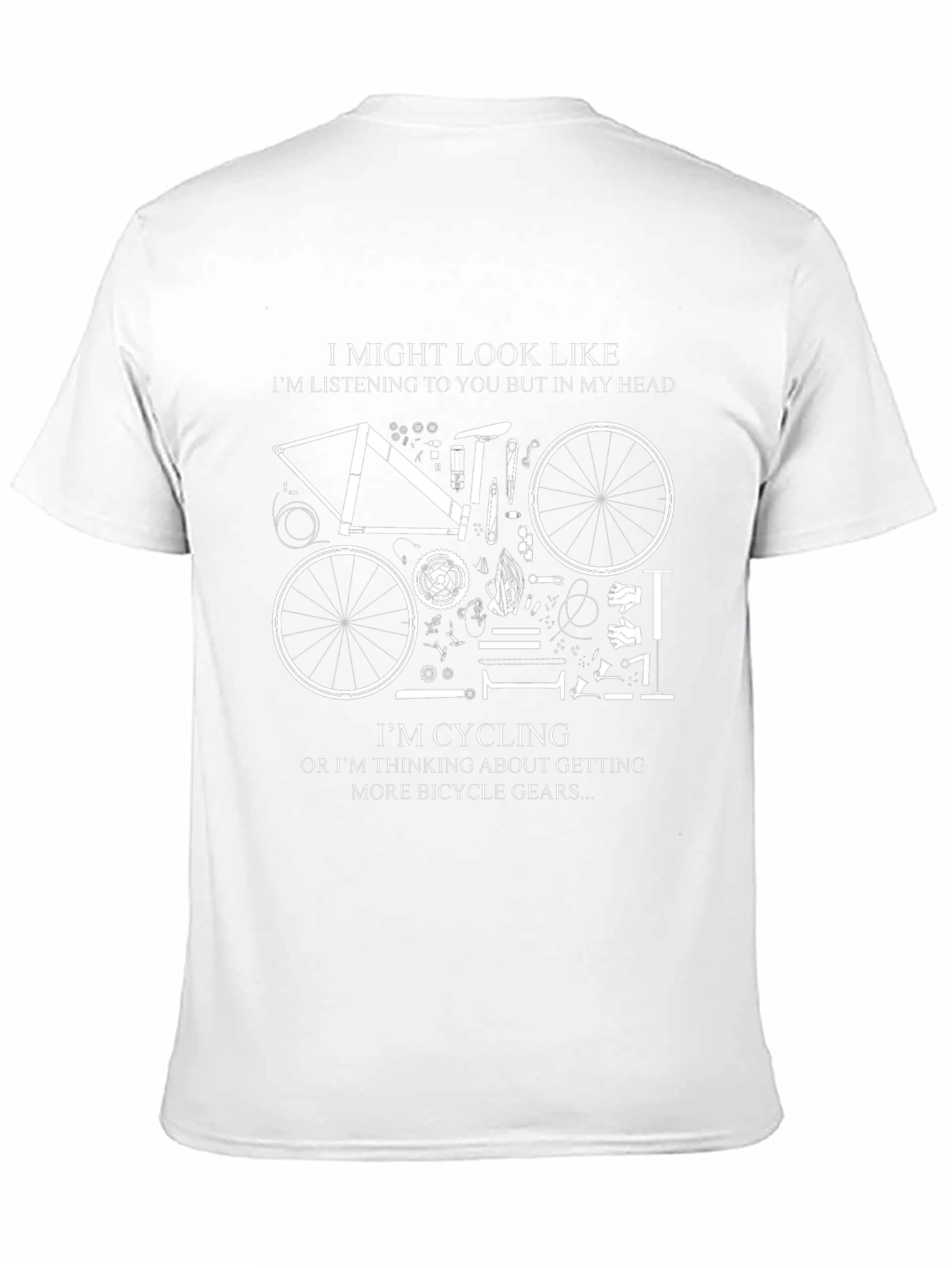 Cycling Mind T-Shirt - Bike Parts Graphic Tee