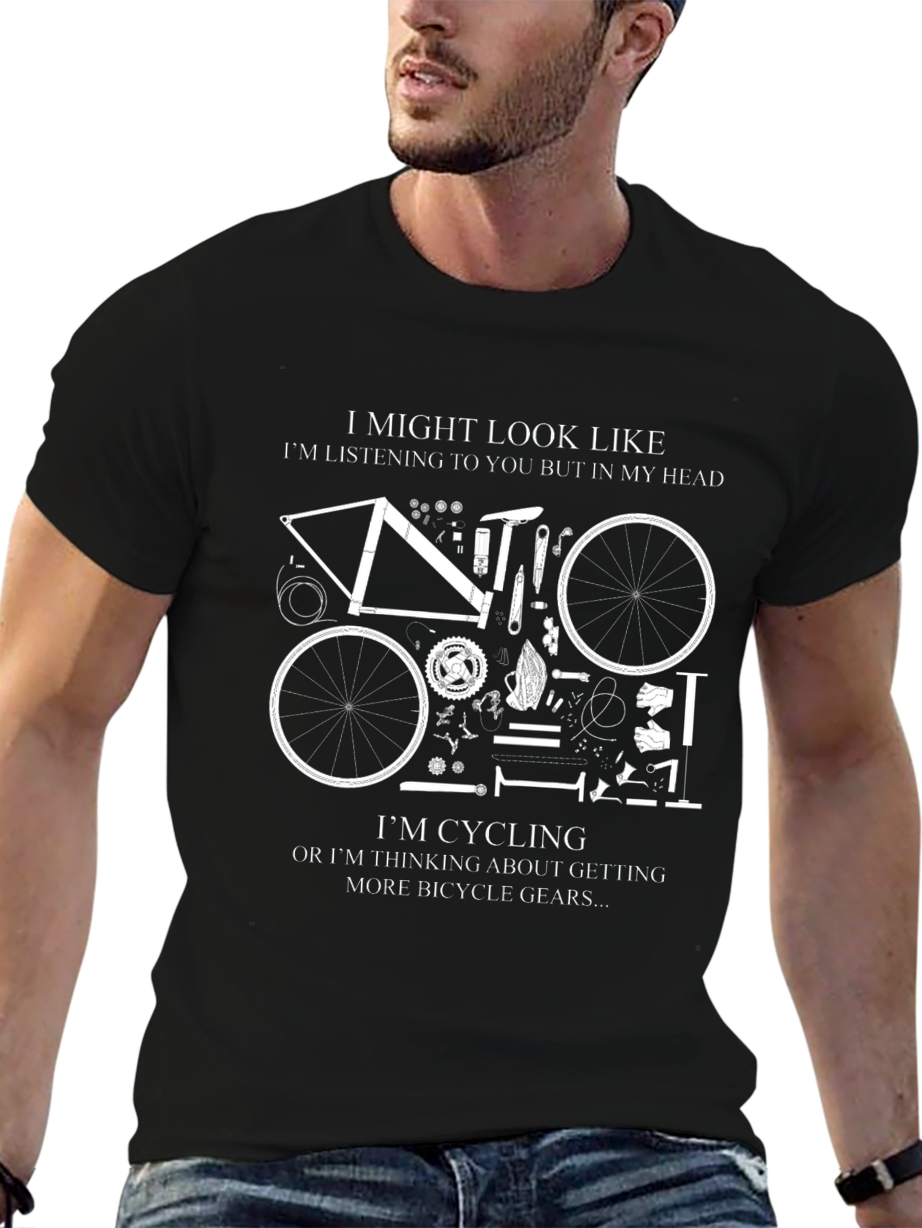Cycling Mind T-Shirt - Bike Parts Graphic Tee