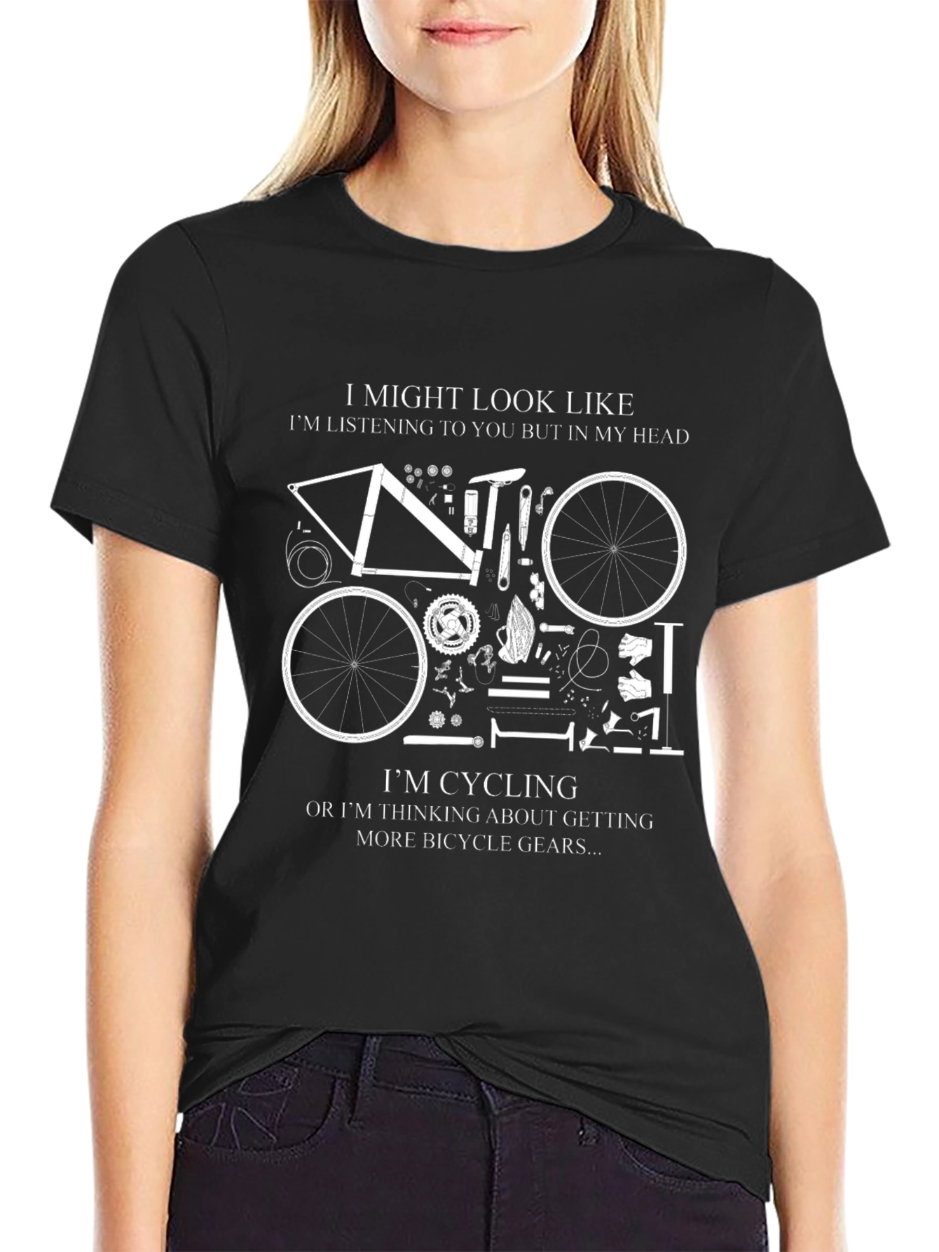 Cycling Mind T-Shirt - Bike Parts Graphic Tee