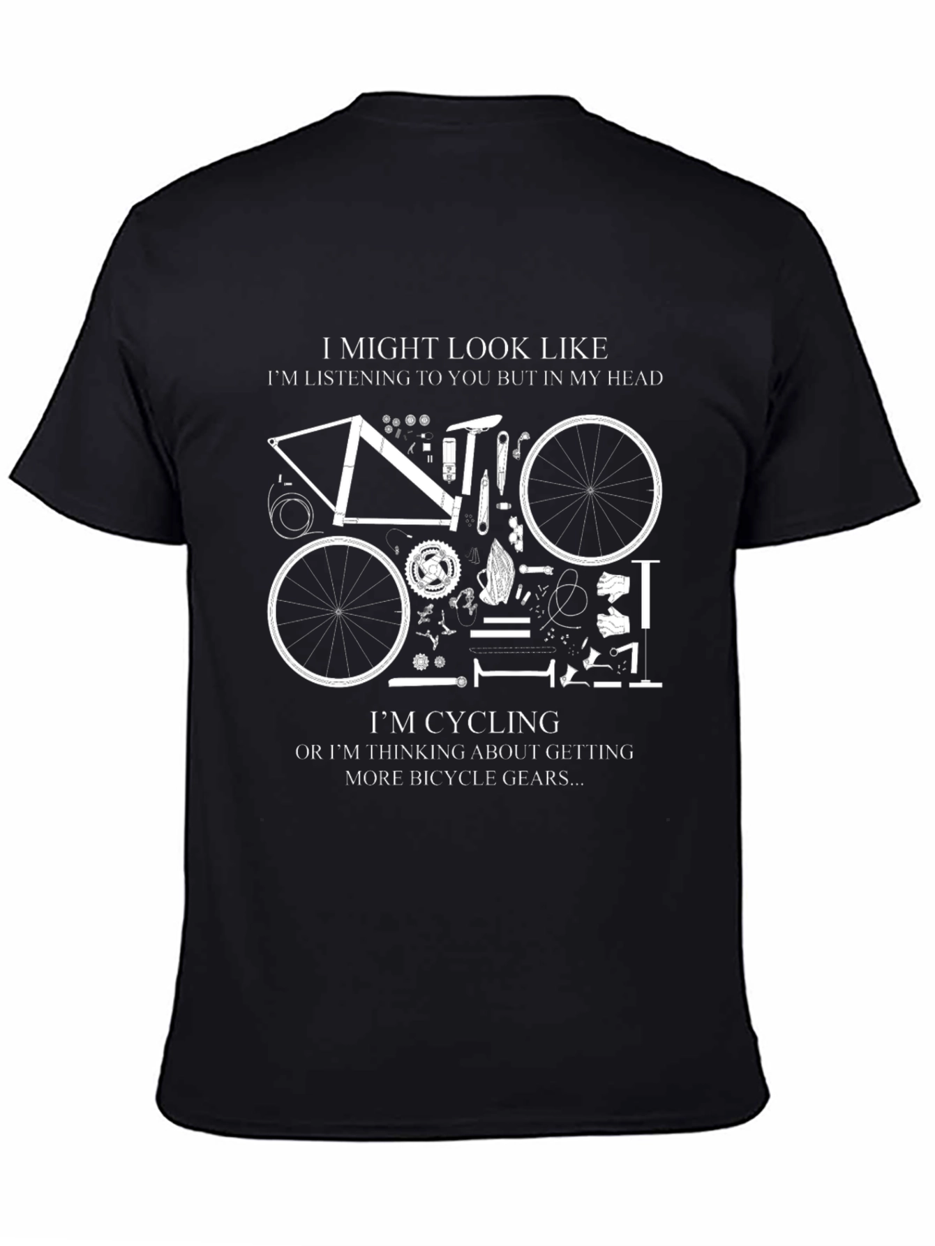 Cycling Mind T-Shirt - Bike Parts Graphic Tee