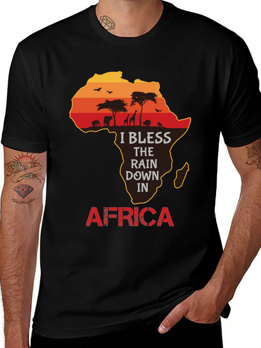 Africa Silhouette Graphic T-Shirt - I Bless the Rains