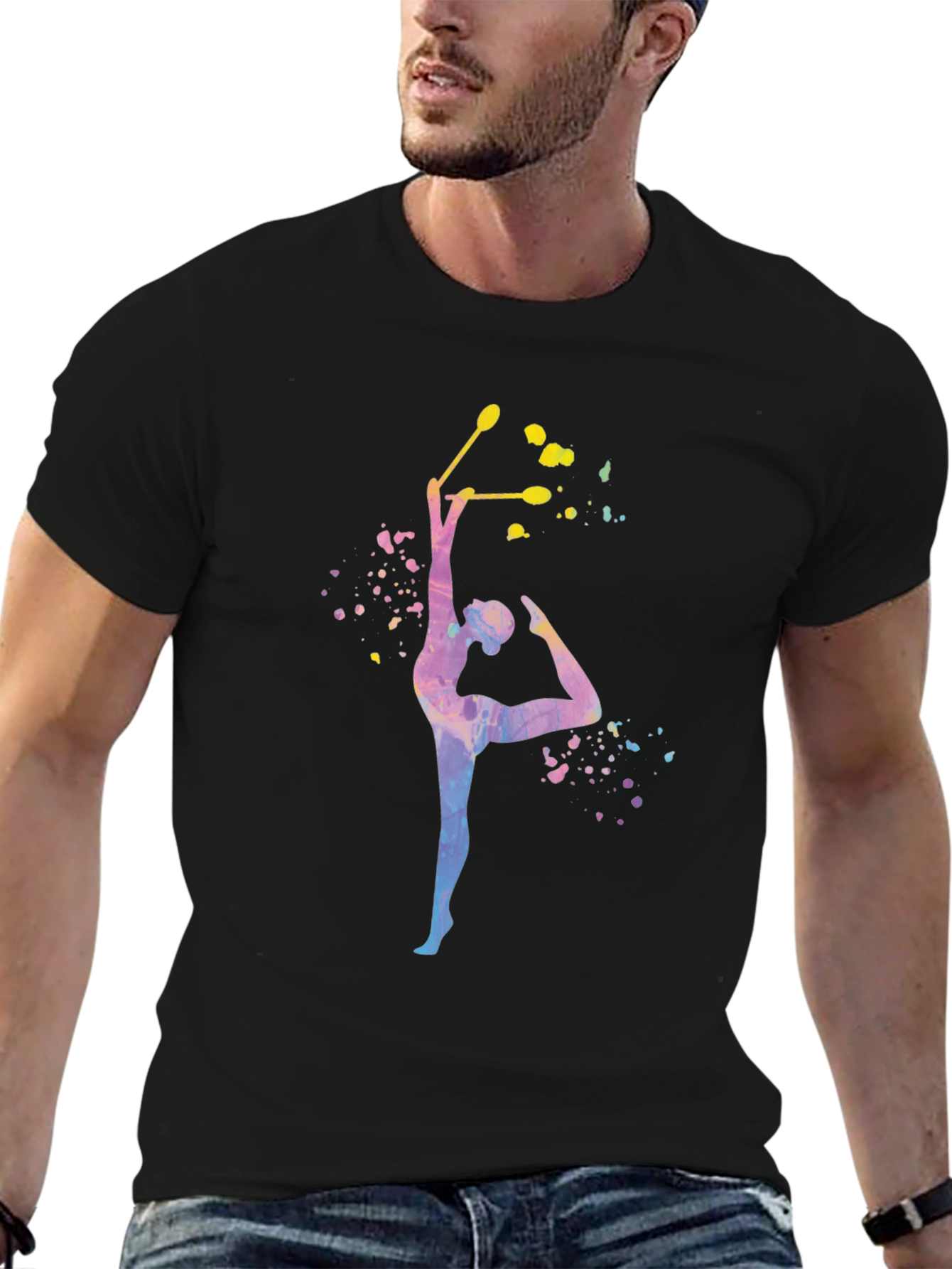 Gymnast Artistic T-Shirt - Black Cotton Tee