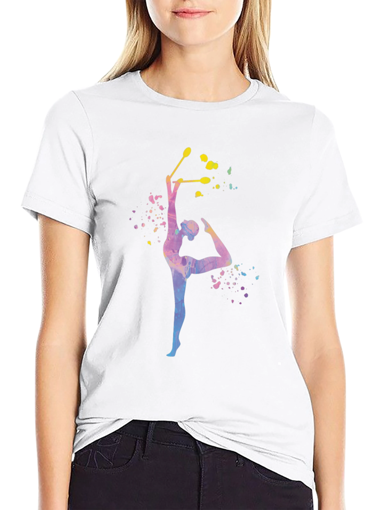 Gymnast Artistic T-Shirt - Black Cotton Tee