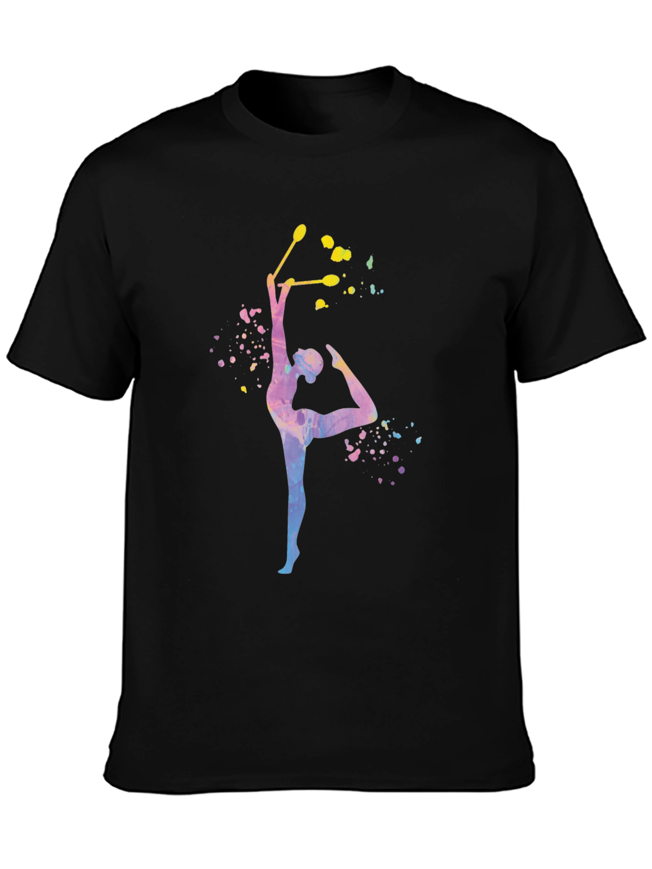 Gymnast Artistic T-Shirt - Black Cotton Tee