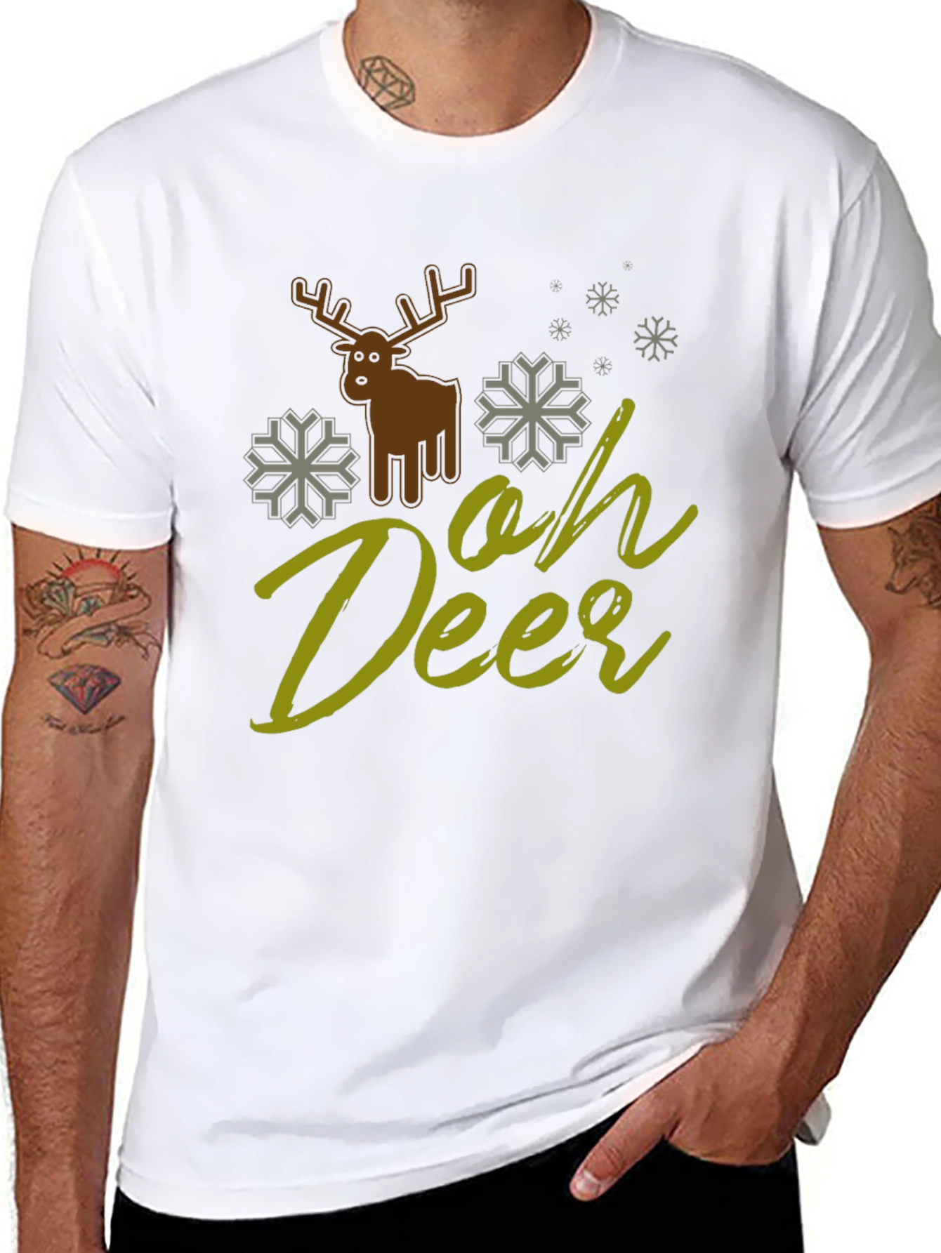 Oh Deer Graphic Tee - Holiday Cheer