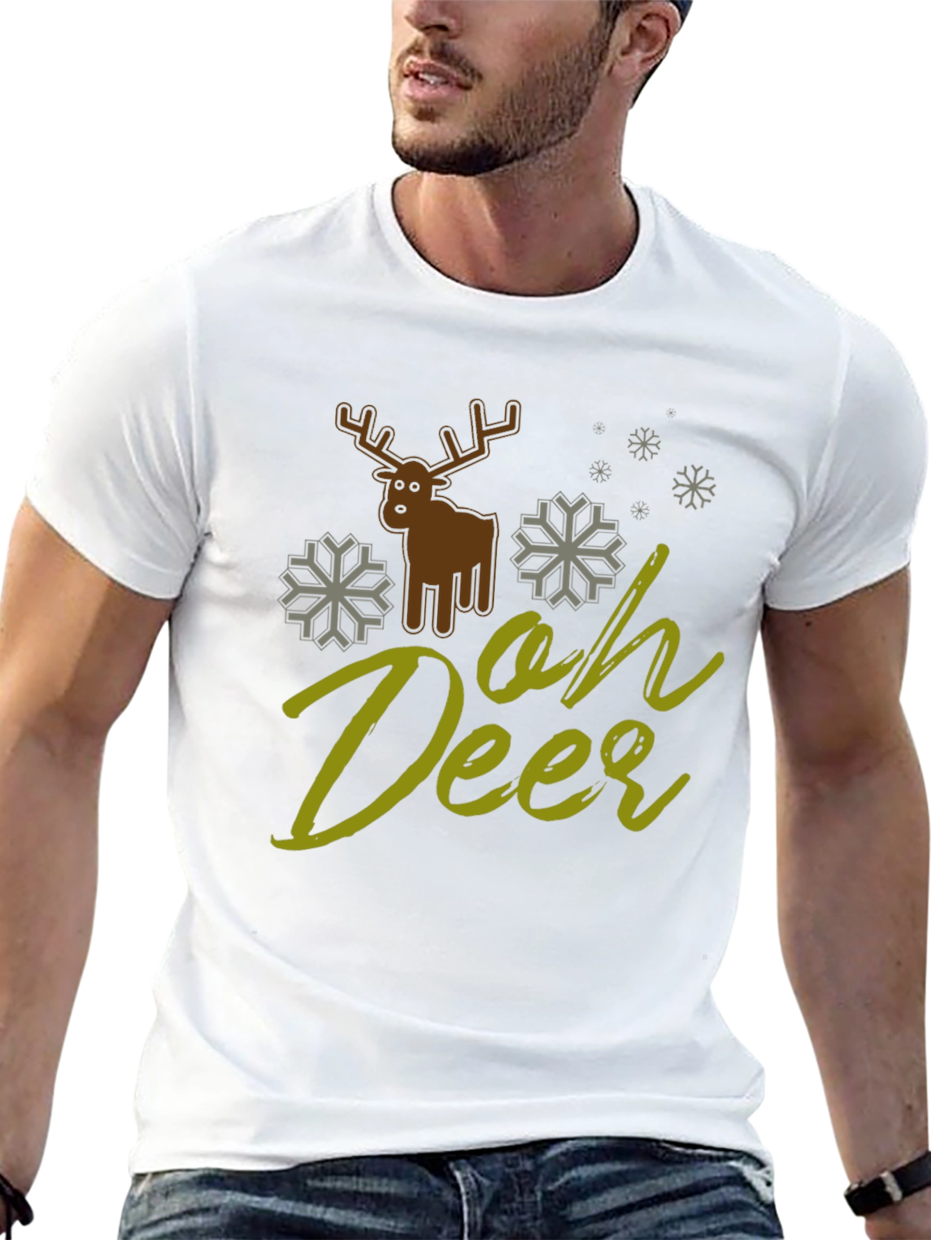 Oh Deer Graphic Tee - Holiday Cheer