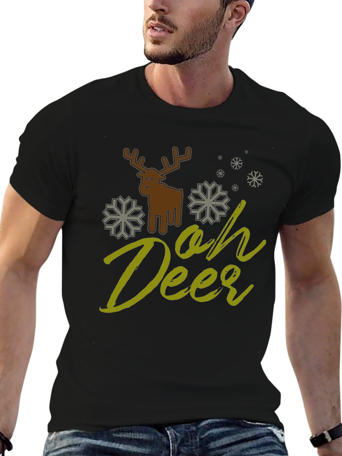 Oh Deer Graphic Tee - Holiday Cheer