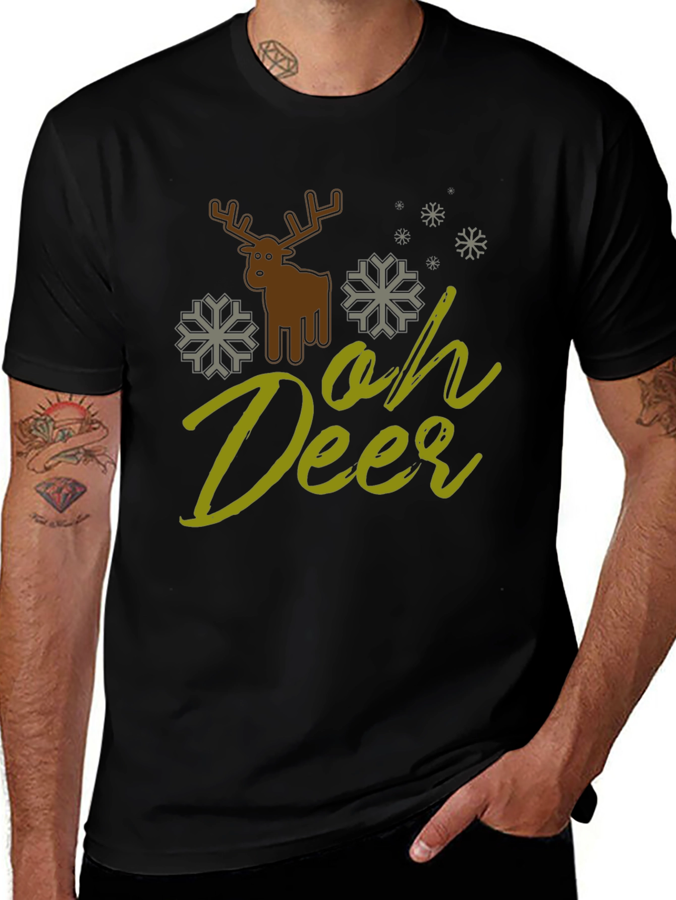 Oh Deer Graphic Tee - Holiday Cheer
