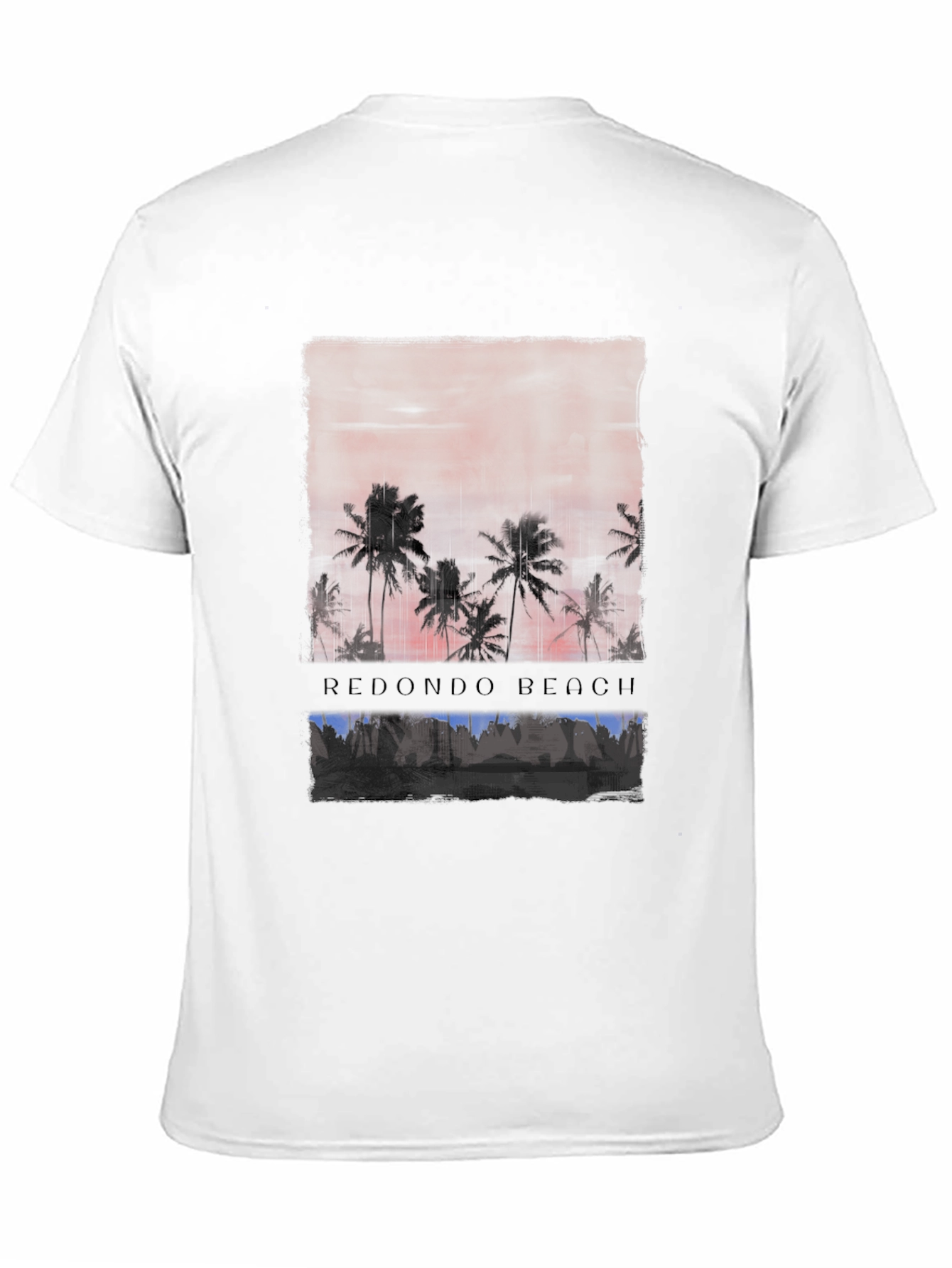 Redondo Beach Graphic T-Shirt Black Cotton Tee