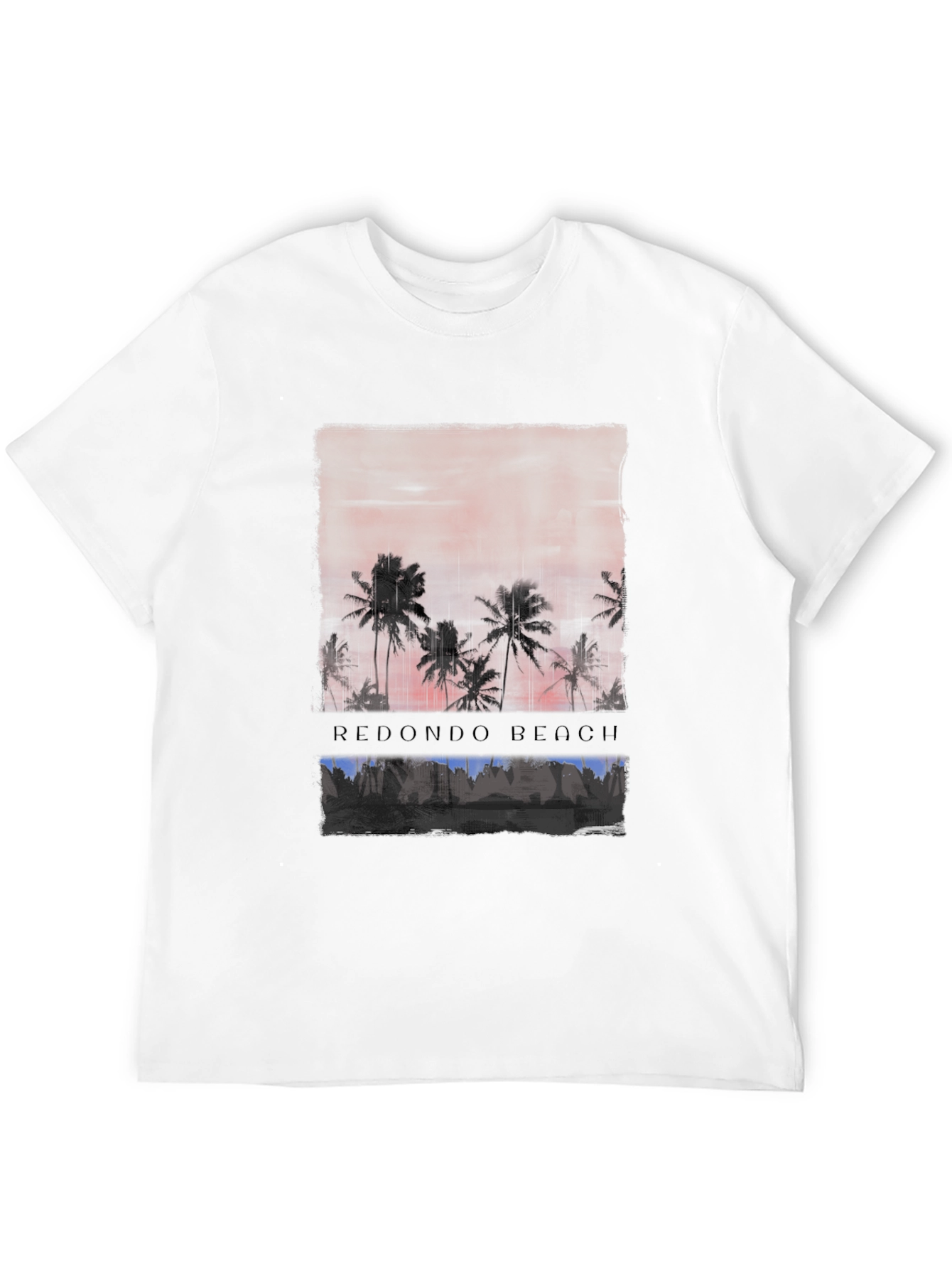 Redondo Beach Graphic T-Shirt Black Cotton Tee