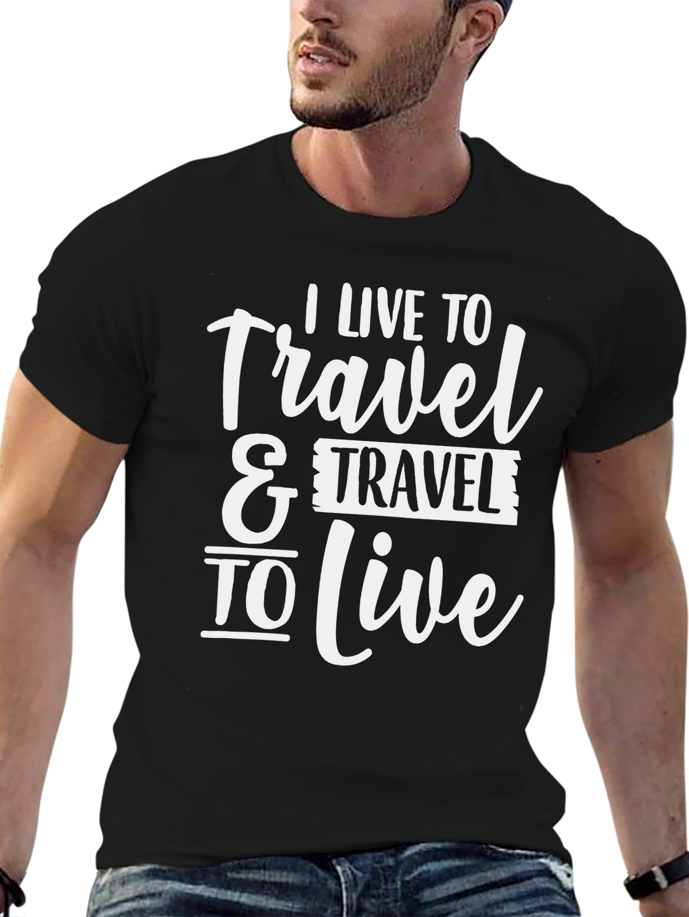 I Live To Travel Graphic Tee