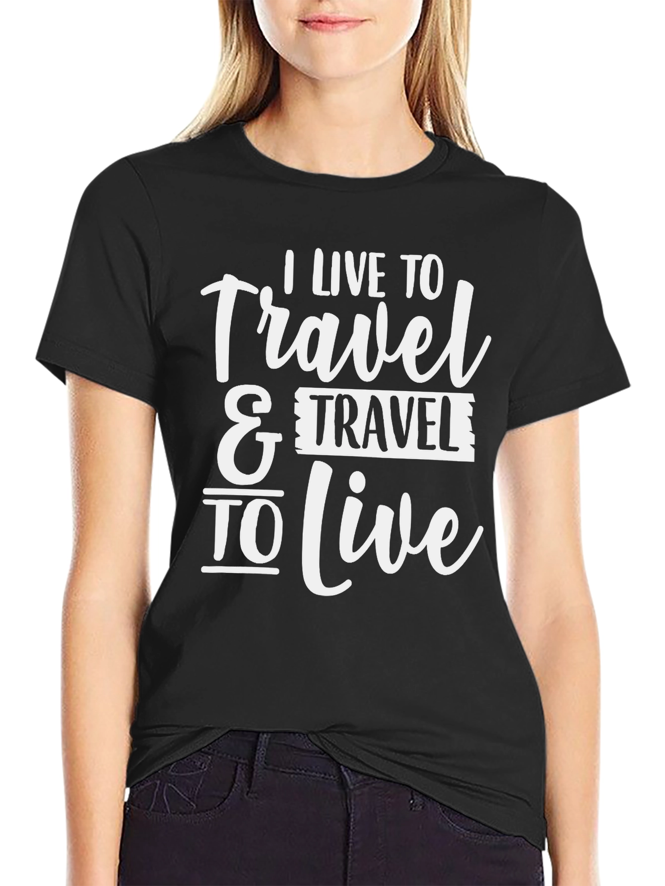 I Live To Travel Graphic Tee