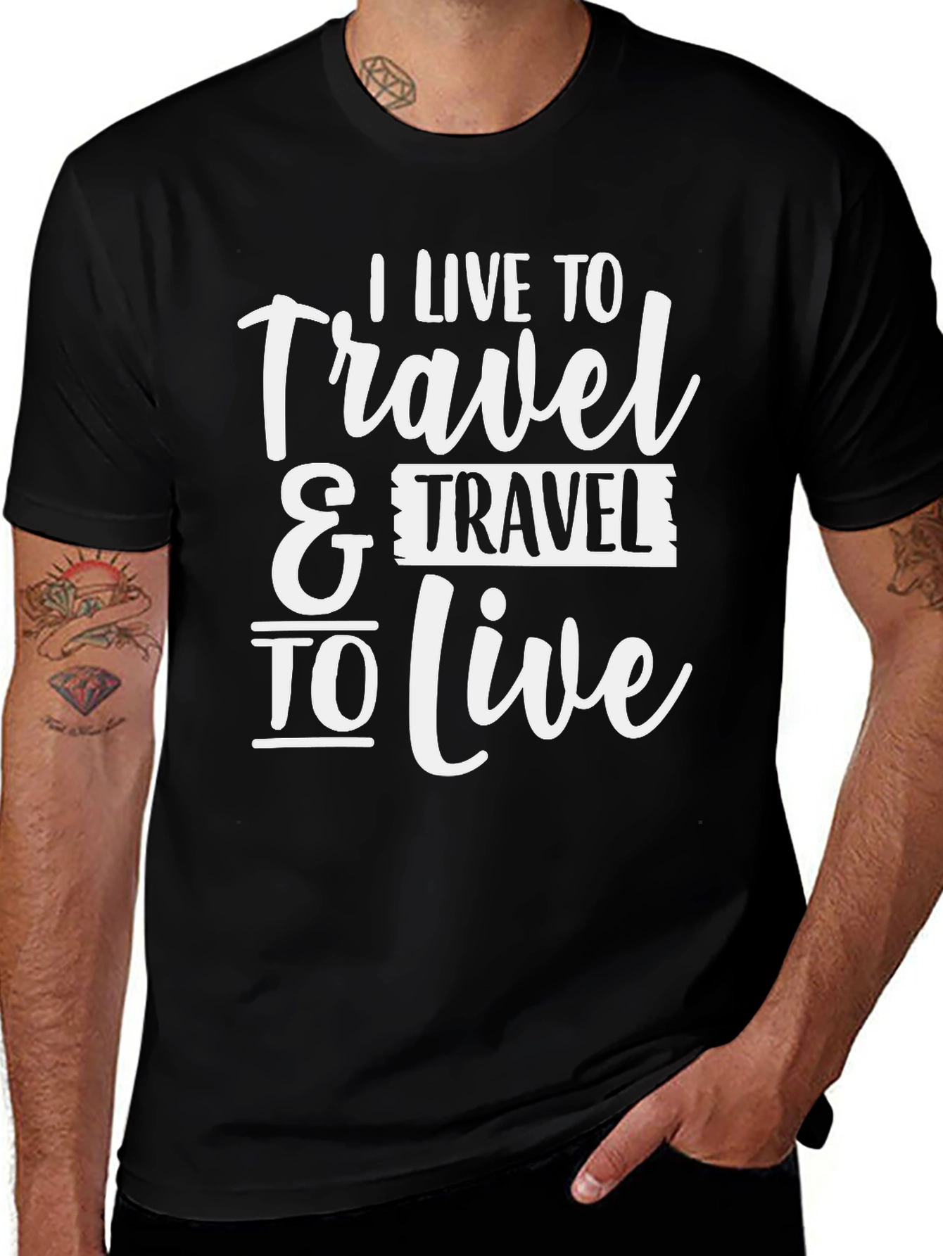 I Live To Travel Graphic Tee