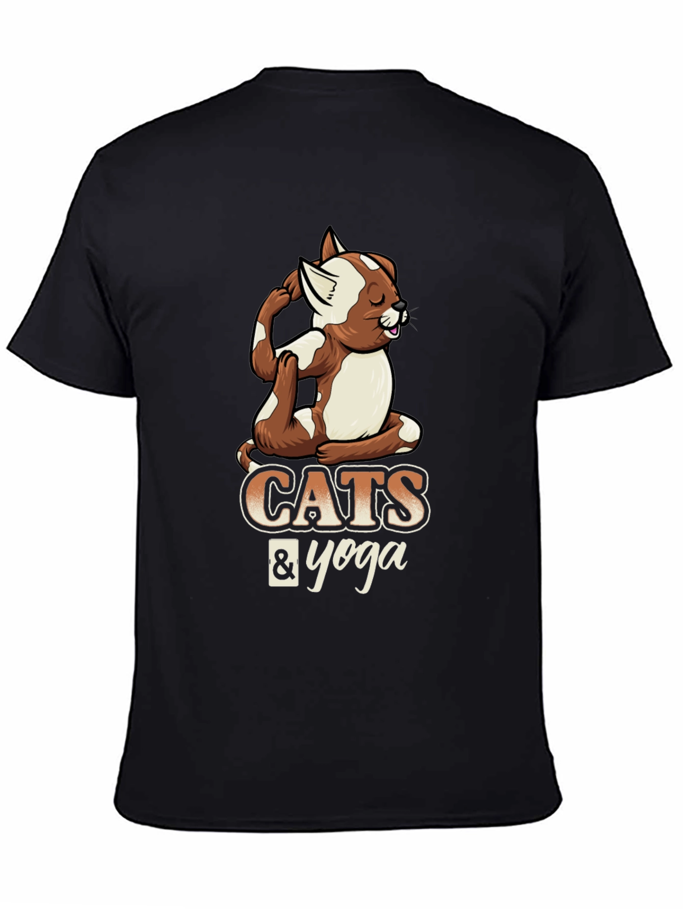 Cats & Yoga Graphic Tee - Relaxed Fit