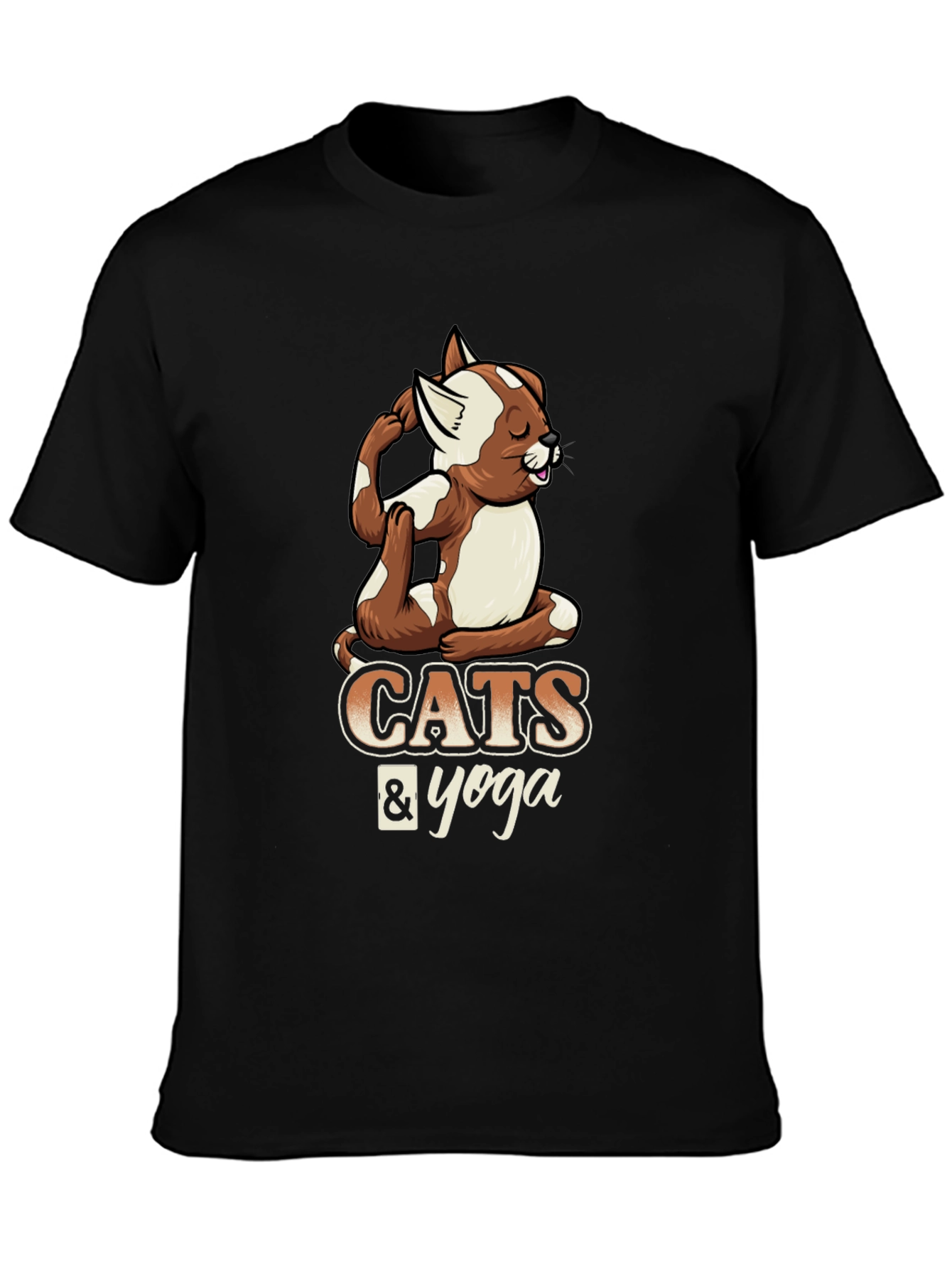 Cats & Yoga Graphic Tee - Relaxed Fit