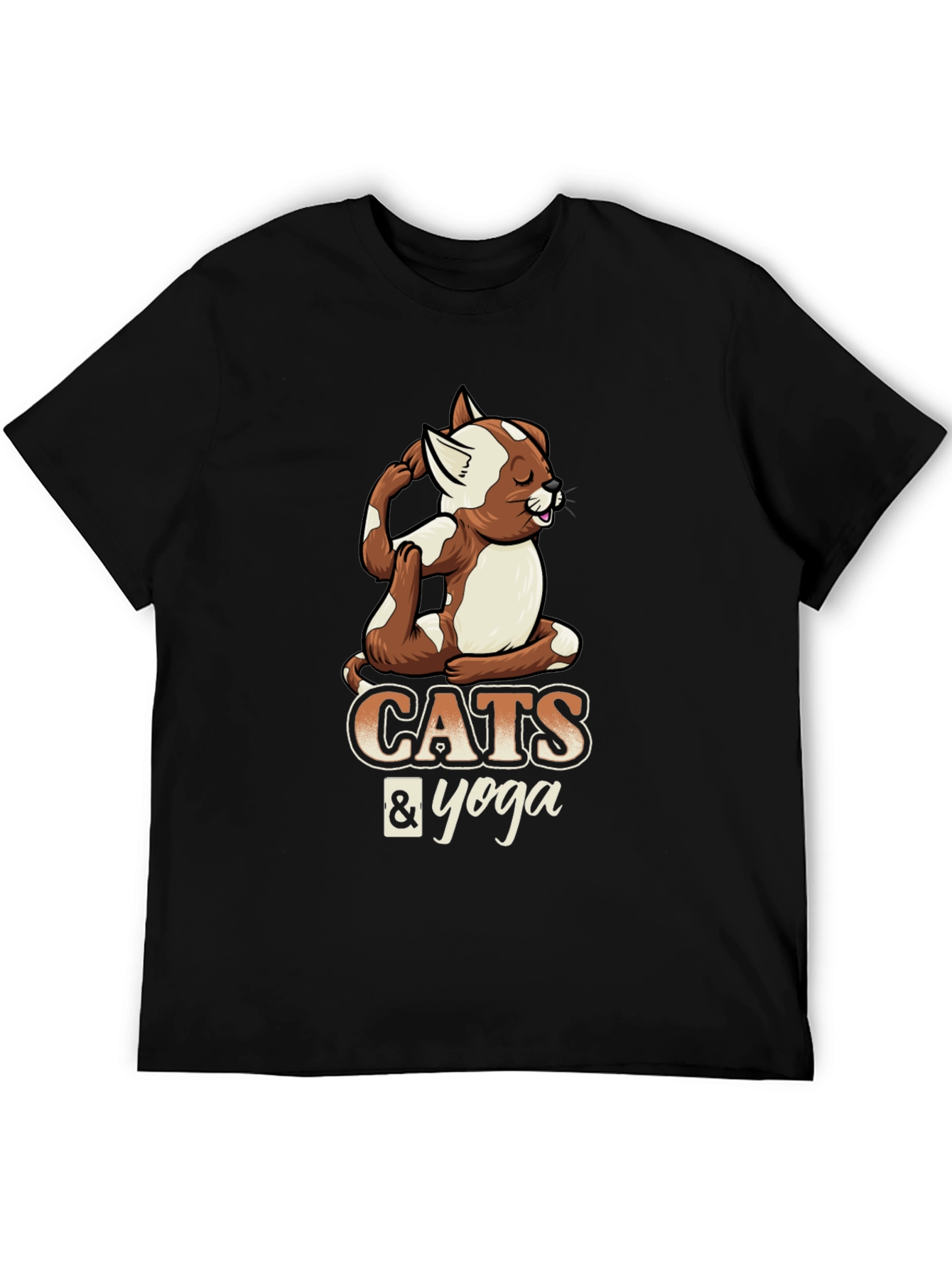 Cats & Yoga Graphic Tee - Relaxed Fit