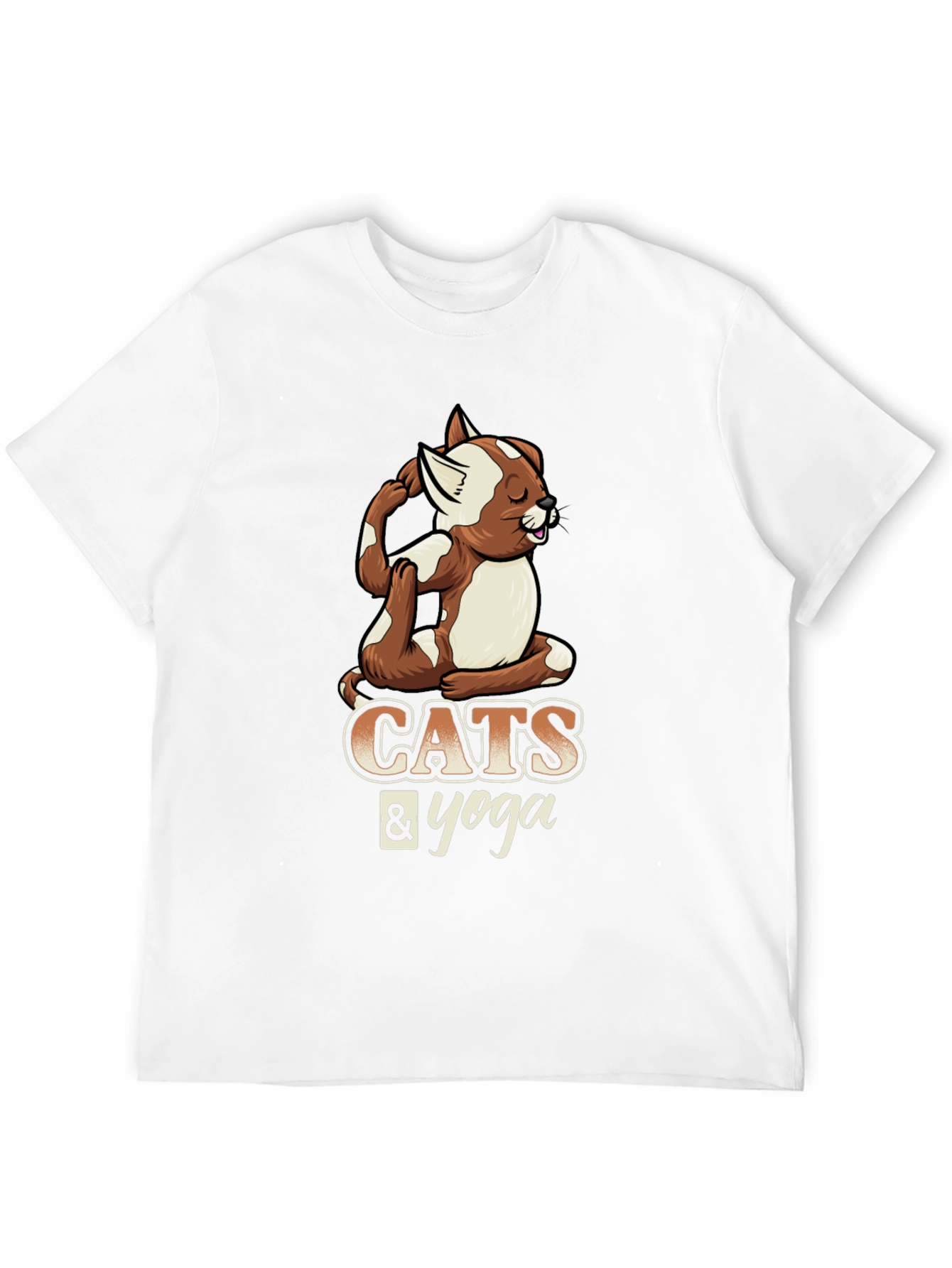 Cats & Yoga Graphic Tee - Relaxed Fit