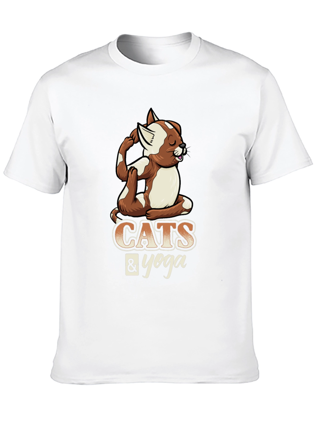 Cats & Yoga Graphic Tee - Relaxed Fit
