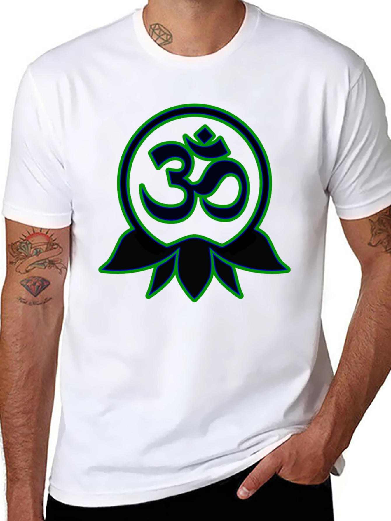 Om Lotus Graphic Tee - Spiritual Symbol Shirt