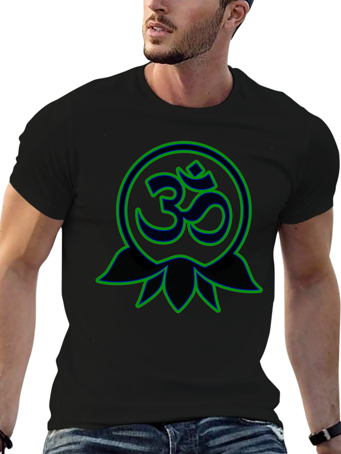 Om Lotus Graphic Tee - Spiritual Symbol Shirt
