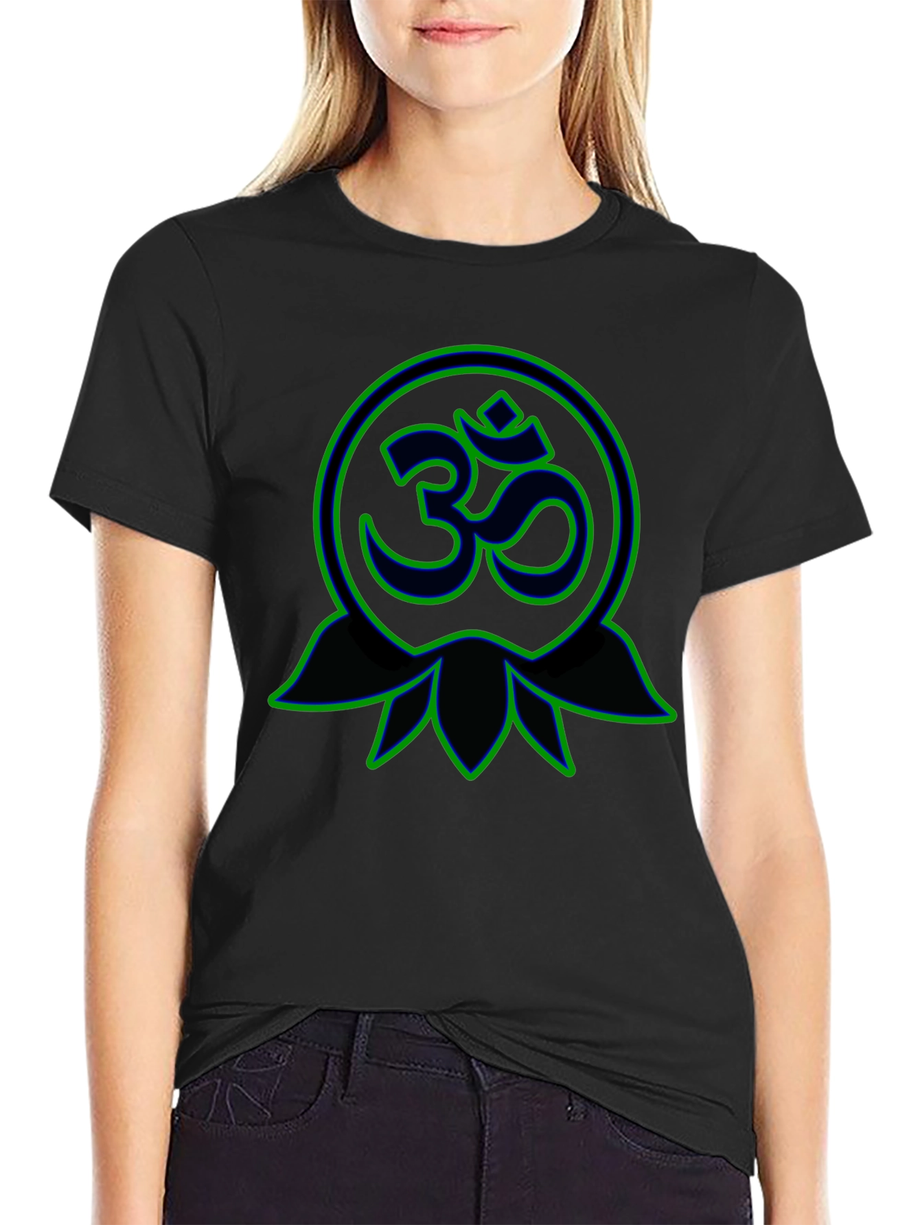 Om Lotus Graphic Tee - Spiritual Symbol Shirt