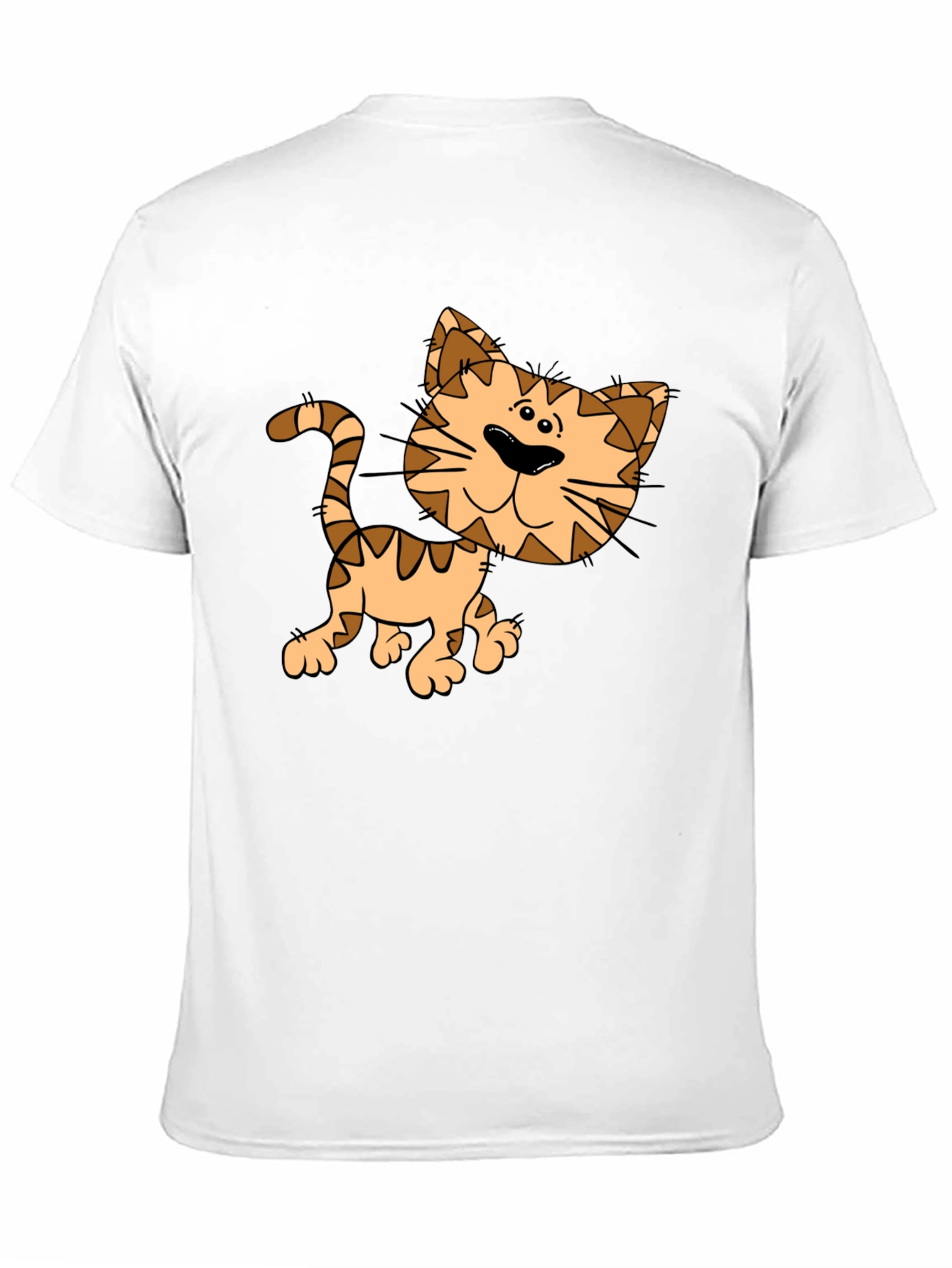 Cute Cartoon Cat T-Shirt - Unisex Black Tee