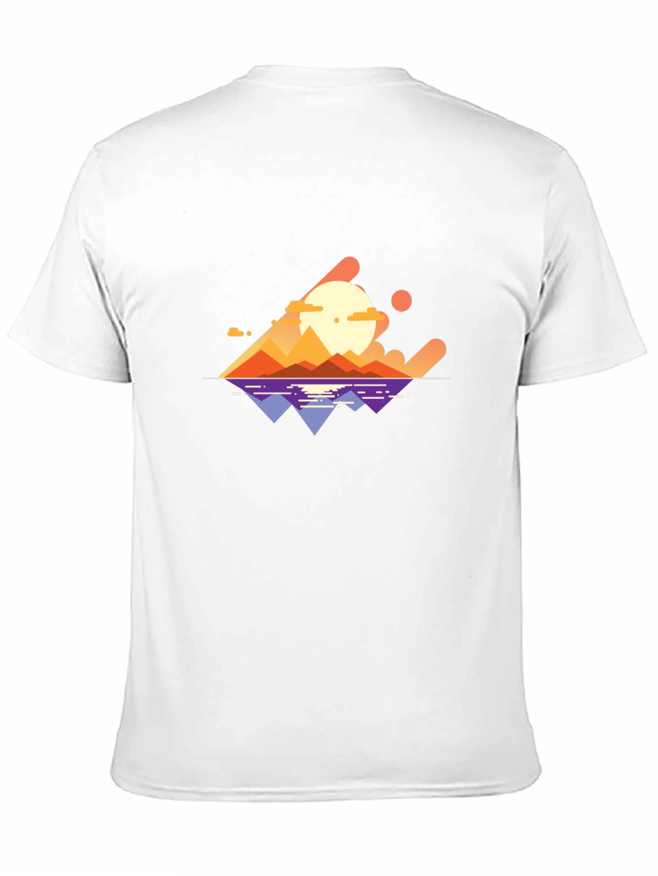 Abstract Sunset Graphic Tee - Stylish Black T-Shirt