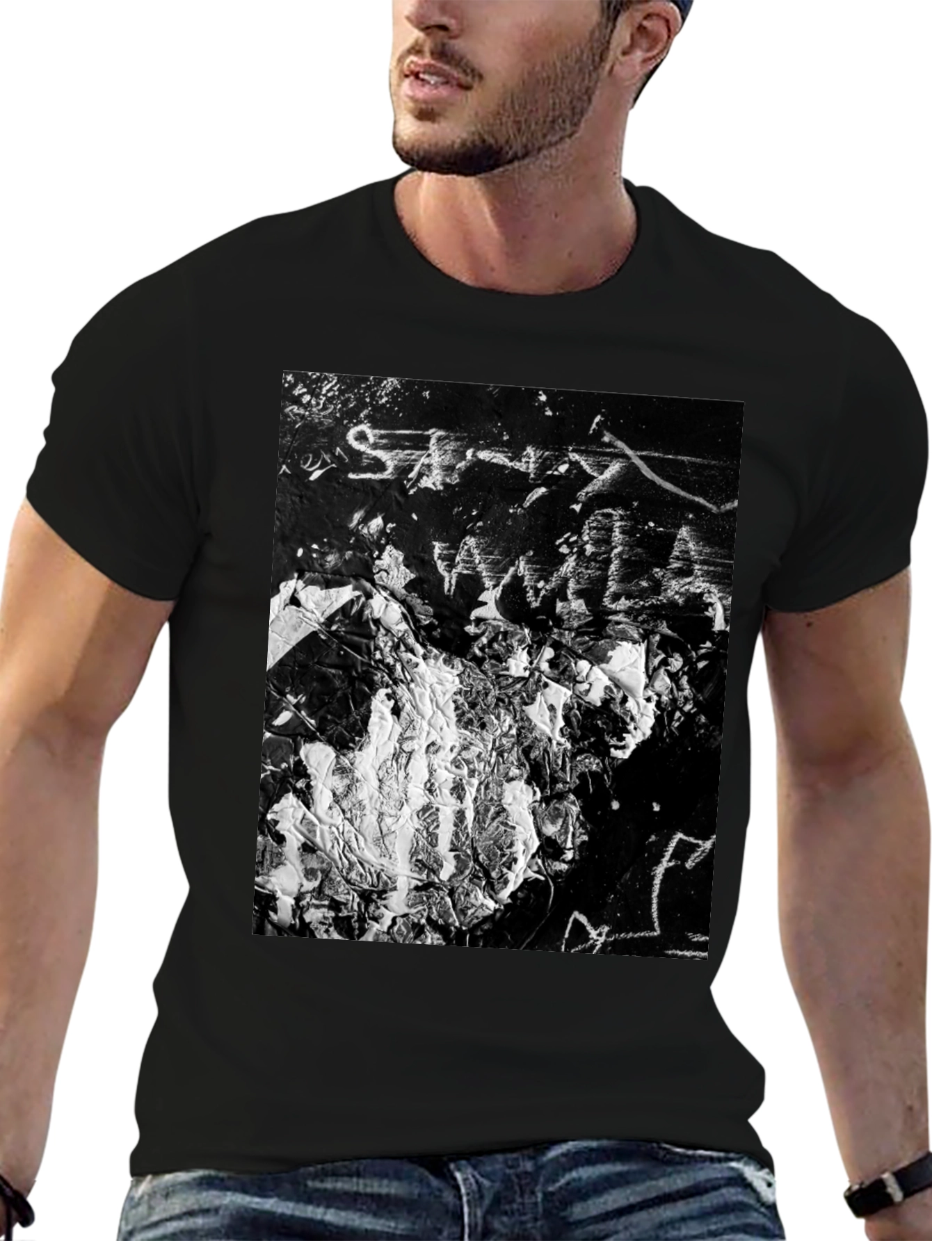 Abstract Art Black T-Shirt