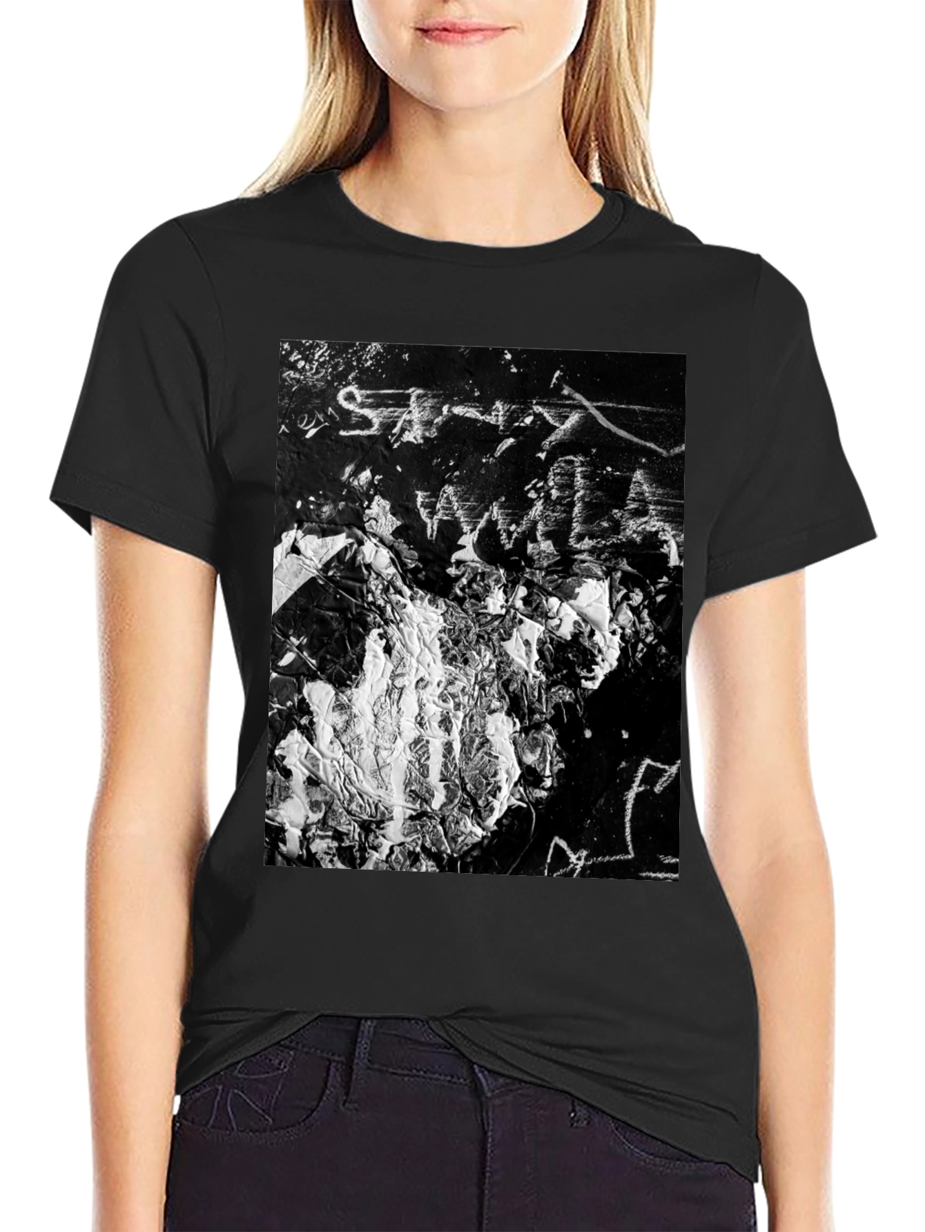 Abstract Art Black T-Shirt