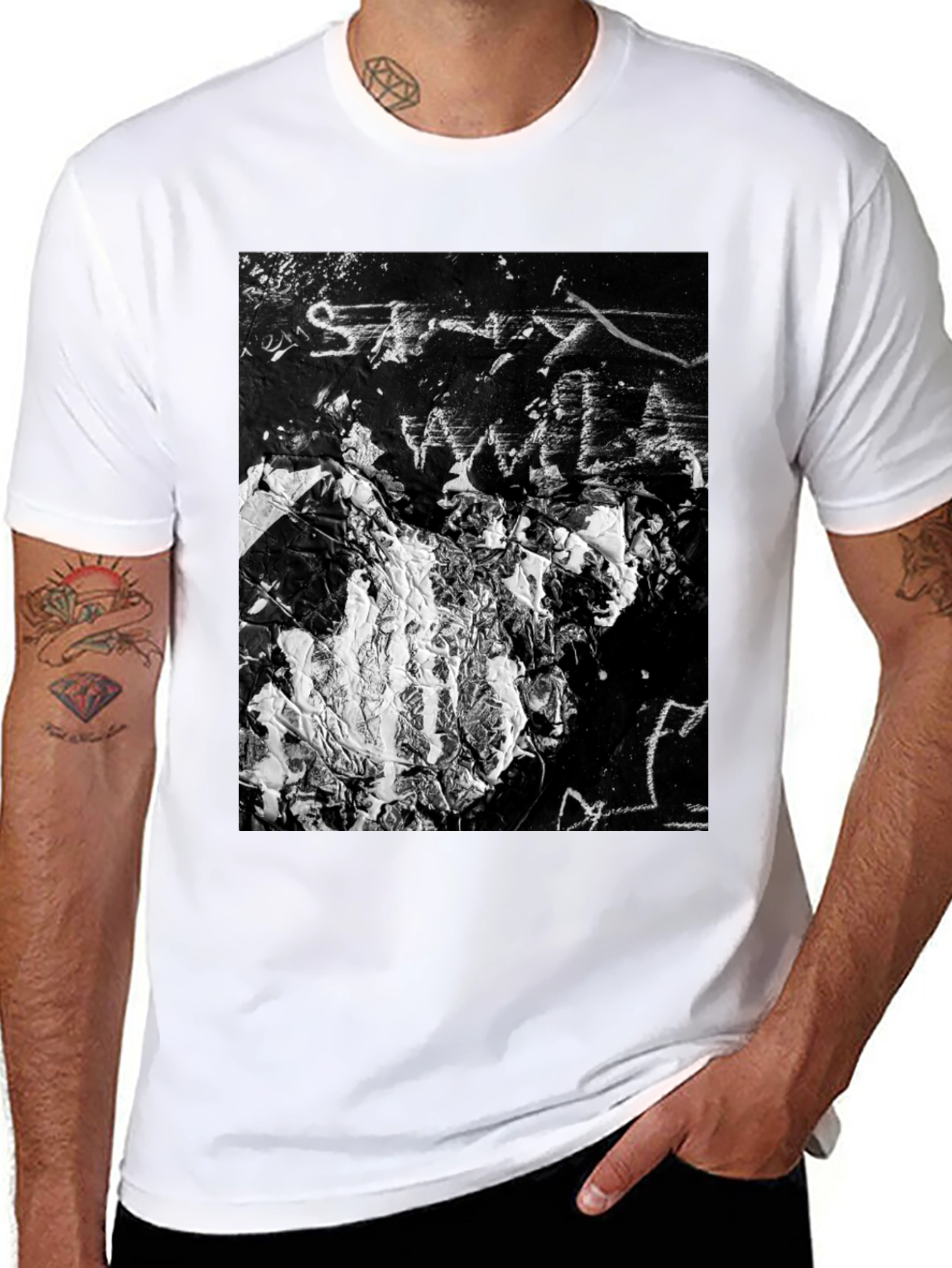 Abstract Art Black T-Shirt