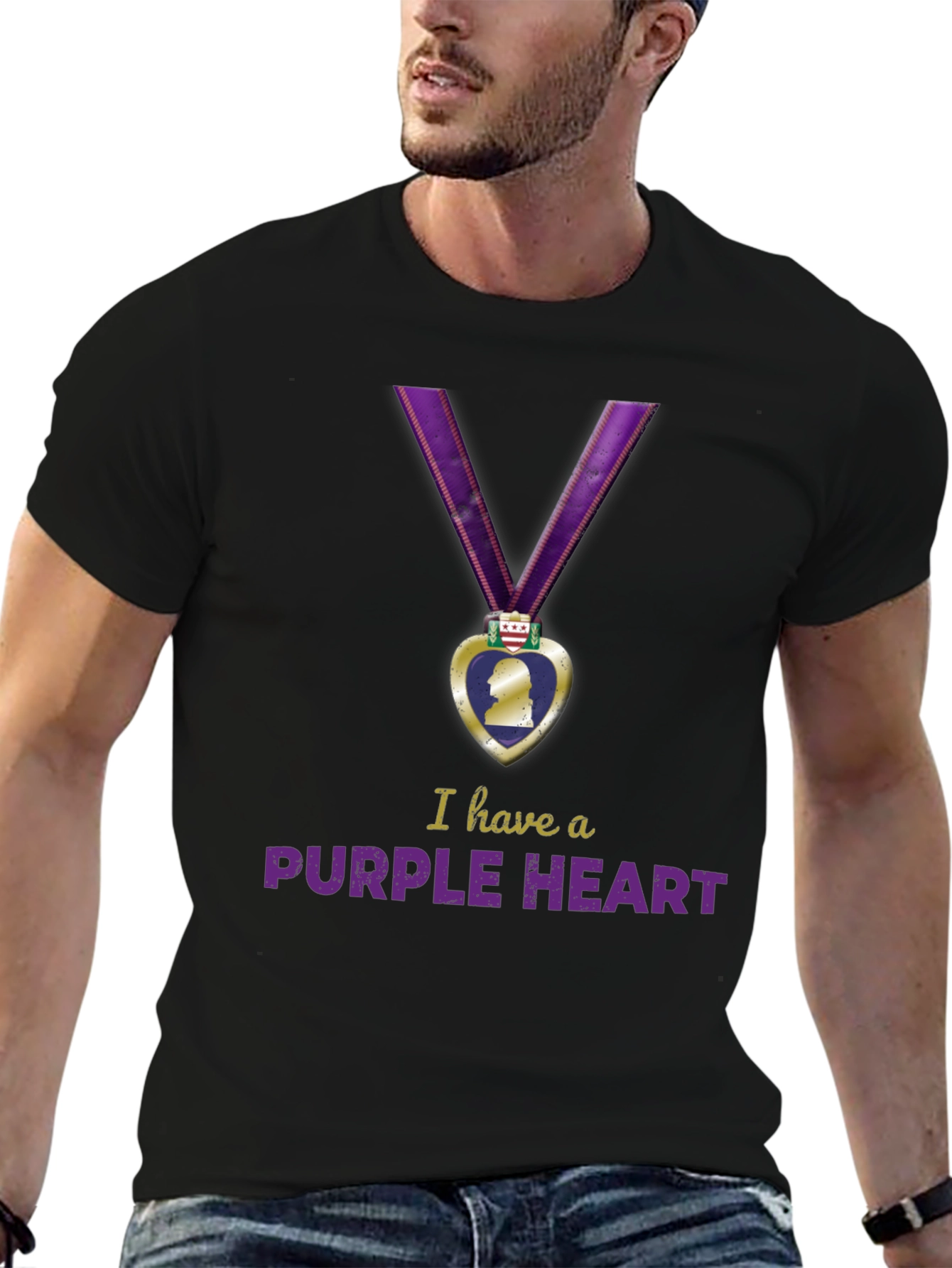 Purple Heart Graphic T-Shirt - Military Pride